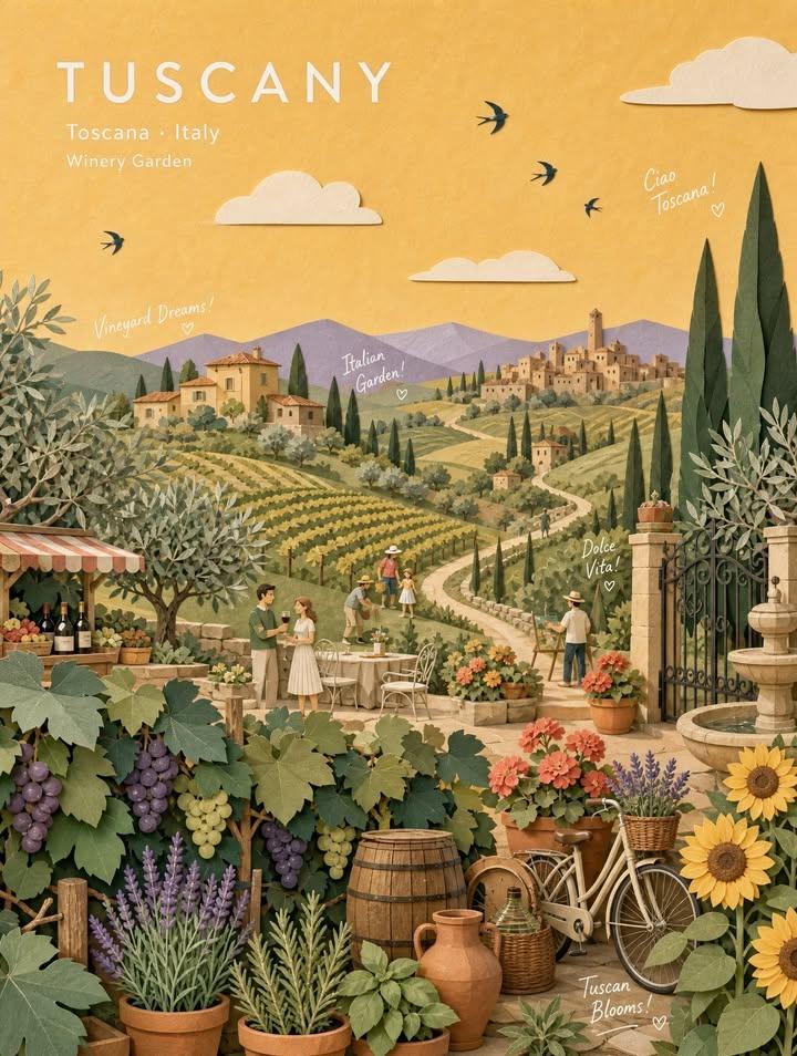 3D手工纸雕植物旅行海报 / 3d Paper Collage Botanical Travel Poster，人像与摄影，霓虹、人像、时尚，案例输出图 2