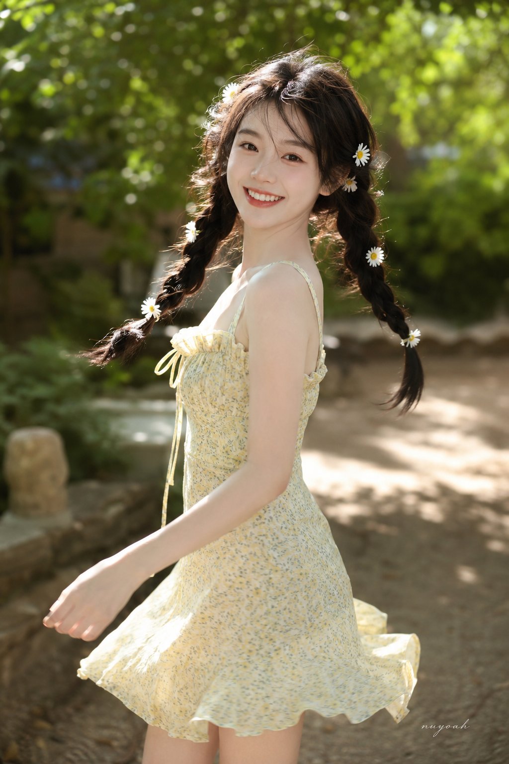 户外夏日中国少女清新氛围写真 / Outdoor Summer Chinese Girl Fresh Atmosphere Portrait，人像与摄影，人像、人像与摄影，案例输出图 1