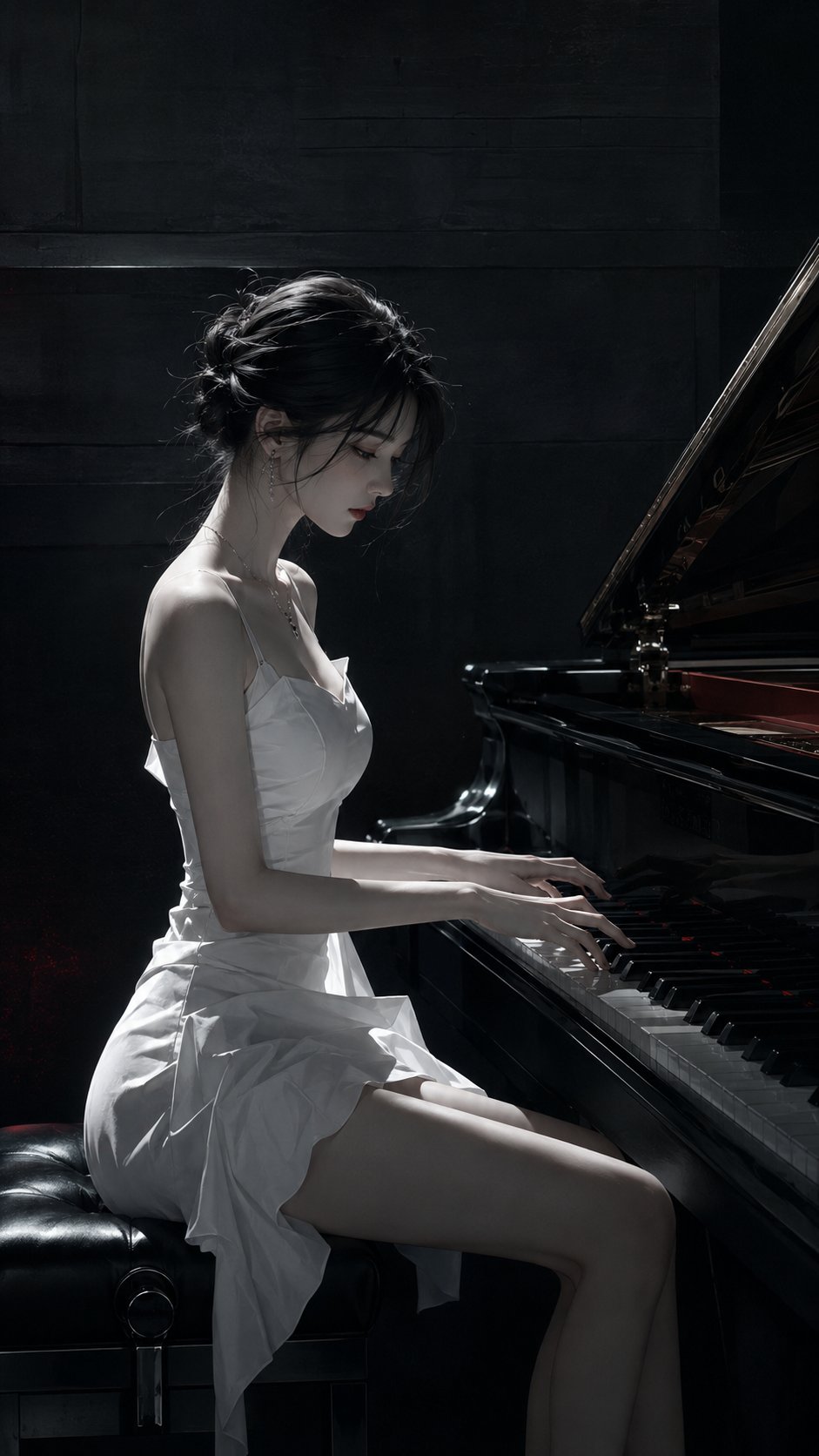 暗黑韩系潮流高级视觉半写实插画 / Dark Korean Trendy High End Illustration,人像与摄影,人像、时尚、插画,案例输出图 1