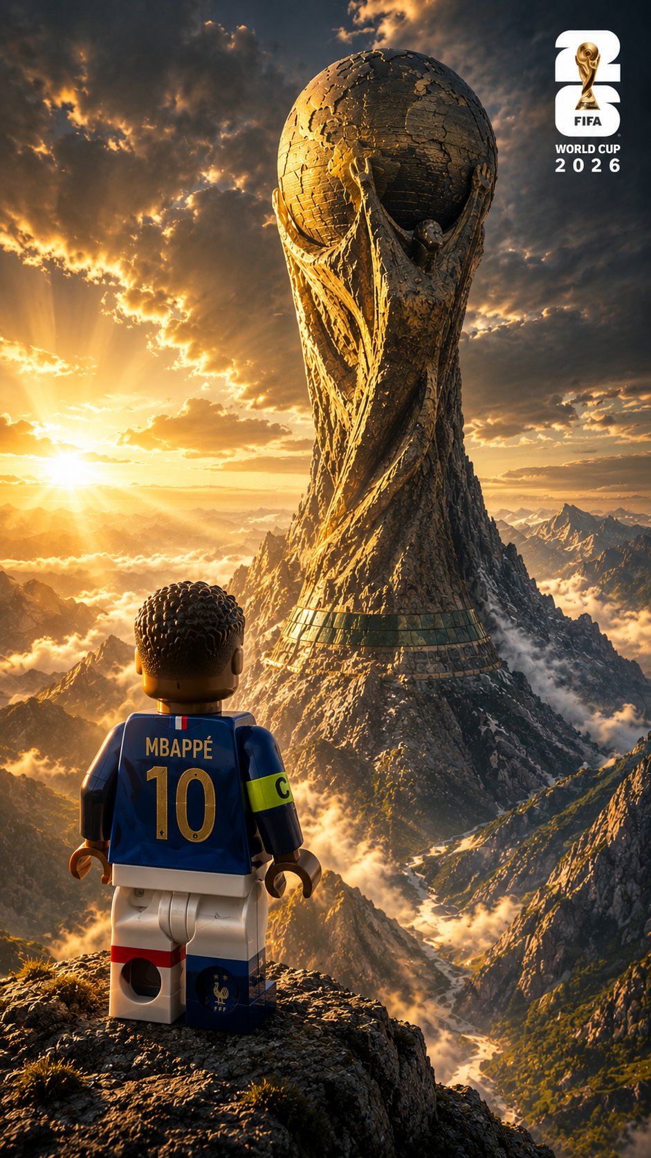 乐高足球巨星世界杯山脉电影海报 / Lego Football Immortality Minifigure Poster，人像与摄影，人像、电影感、海报，案例输出图 2