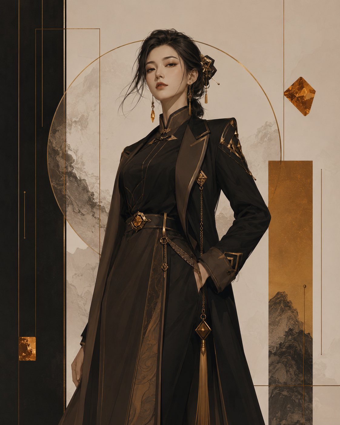 东方成年女性人物插画系列 / Eastern Adult Female Character Illustration Series，角色设计，海报、插画、角色，案例输出图 2