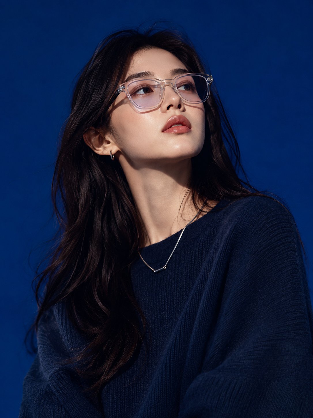 超写实东亚女性时尚眼镜大片 / Ultra Realistic East Asian Woman Fashion Eyewear，人像与摄影，人像、电影感、时尚，案例输出图 2
