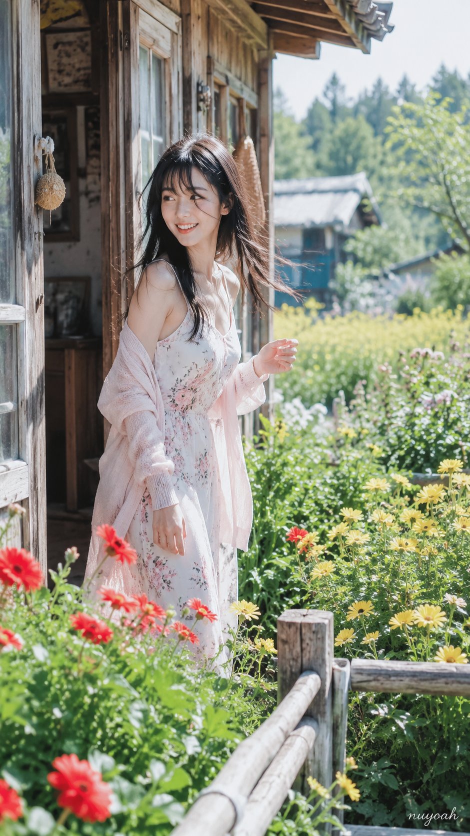 春日田园少女长焦摄影真实梦幻感 / Spring Rural Girl Telephoto Photography，人像与摄影，人像、竖版、人像与摄影，案例输出图 1