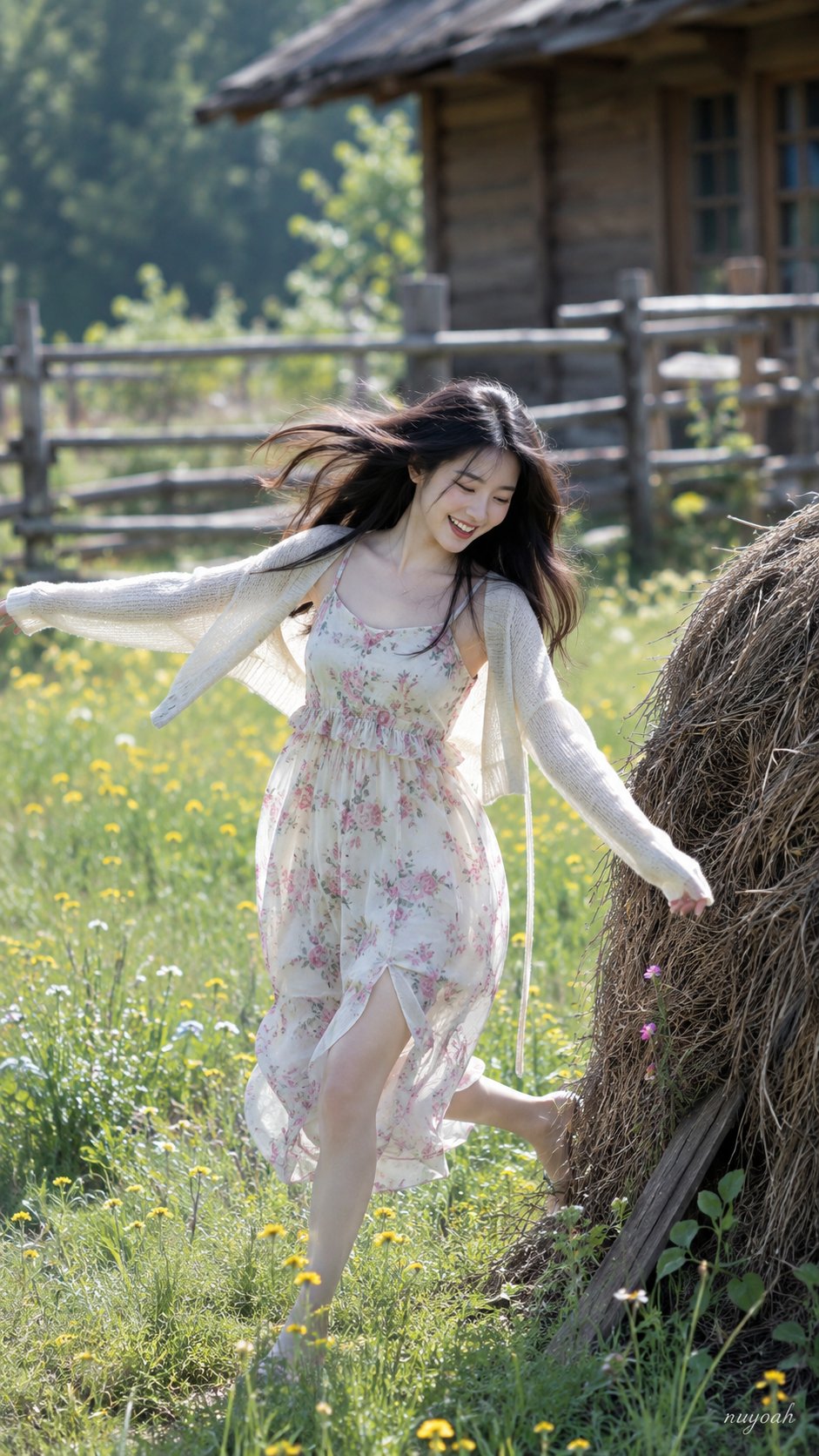 春日田园少女长焦摄影真实梦幻感 / Spring Rural Girl Telephoto Photography，人像与摄影，人像、竖版、人像与摄影，案例输出图 2