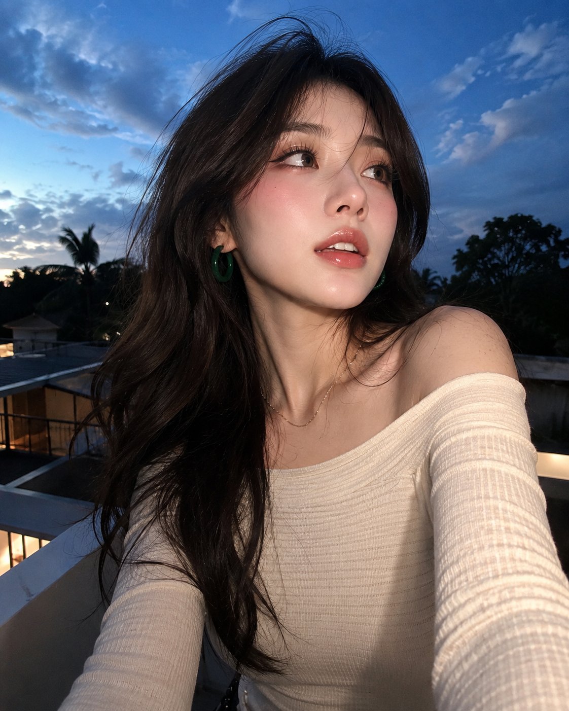 抖音风高角度自拍美女超真实人像 / Ultra Realistic Douyin Style High Angle Selfie Portrait，人像与摄影，人像、人像与摄影，案例输出图 2