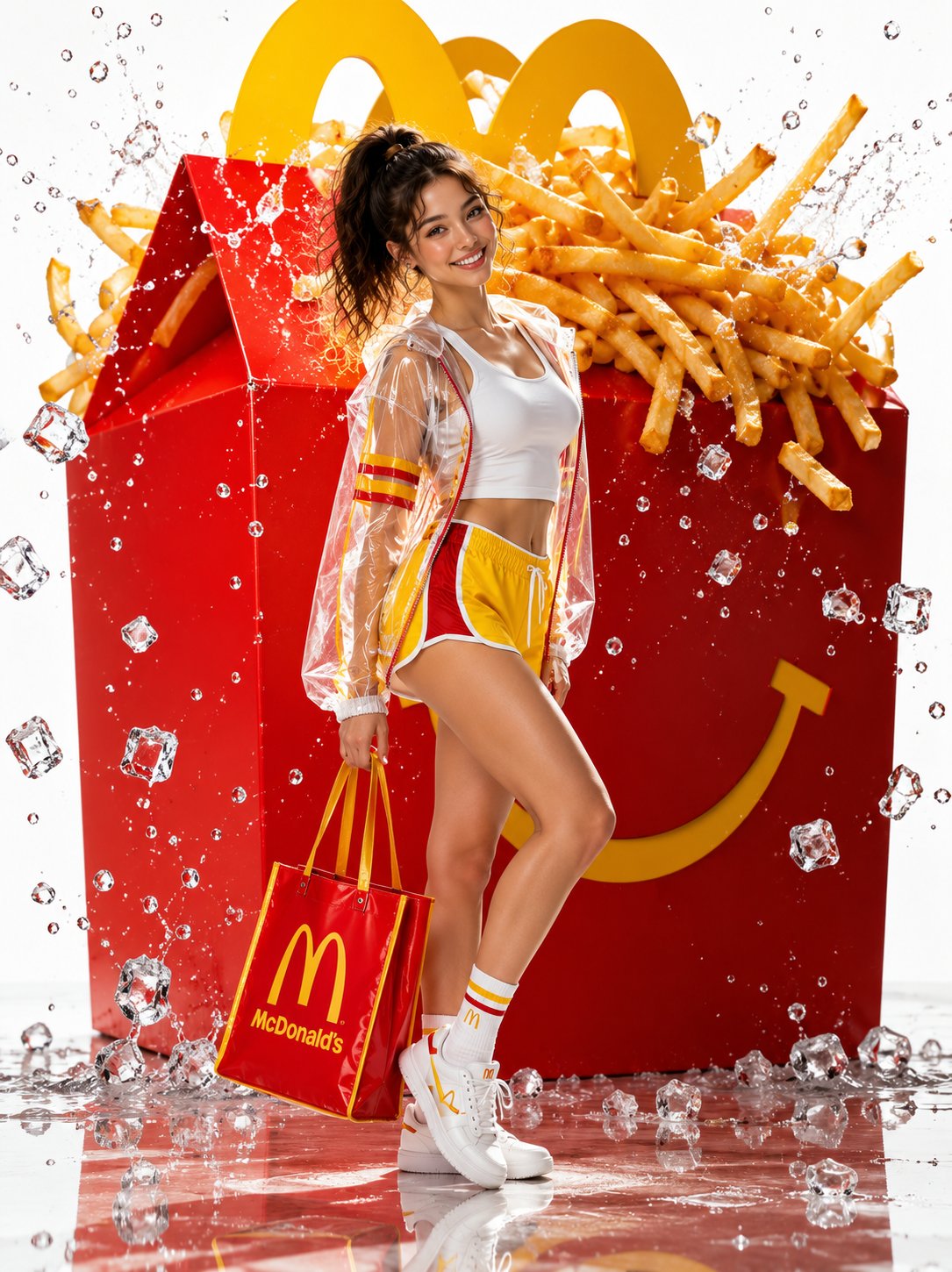 麦当劳时尚人像商业广告摄影 / Mcdonalds Fashion Advertising Hyperrealistic Photography,人像与摄影,人像、时尚、产品图,案例输出图 1