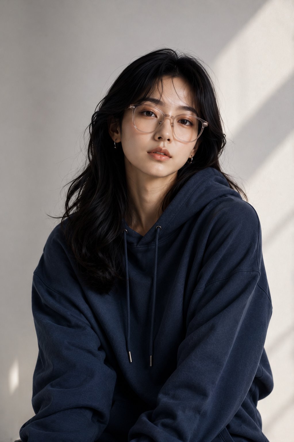高端时尚社论东亚女性半身人像 / Premium Fashion Editorial East Asian Woman Portrait,角色设计,35mm、人像、时尚,案例输出图 1