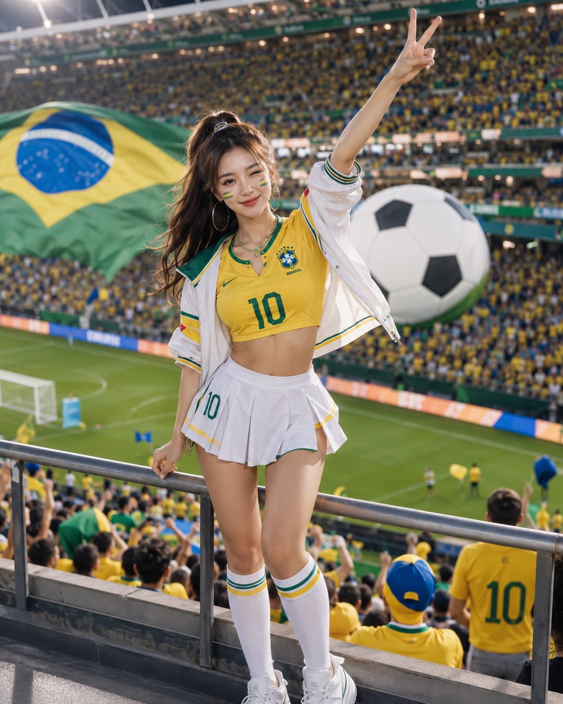 甜酷潮流世界杯足球宝贝高清海报 / Sweet Cool Style World Cup Soccer Baby Poster,人像与摄影,人像、时尚、海报,案例输出图 1