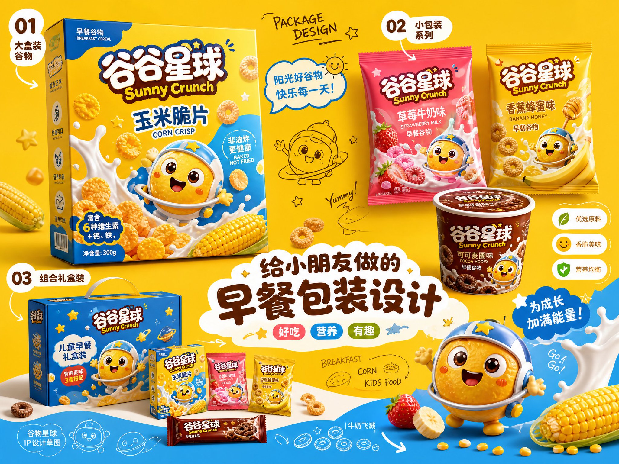 品牌包装设计提案速览布局 / Brand Packaging Design Proposal Quick View，UI 与社交媒体截图，海报、插画、UI，案例输出图 2