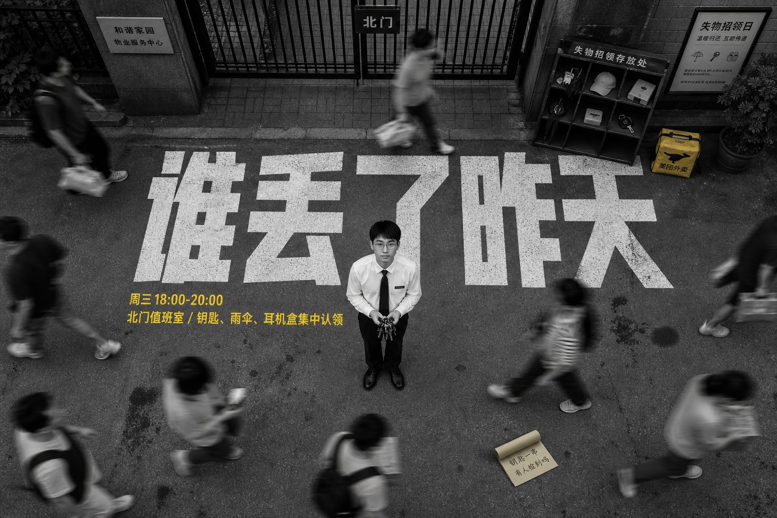 俯视街头反差感发廊宣传海报 / Top Down Street Contrast Barbershop Poster，人像与摄影，人像、海报、截图，案例输出图 2