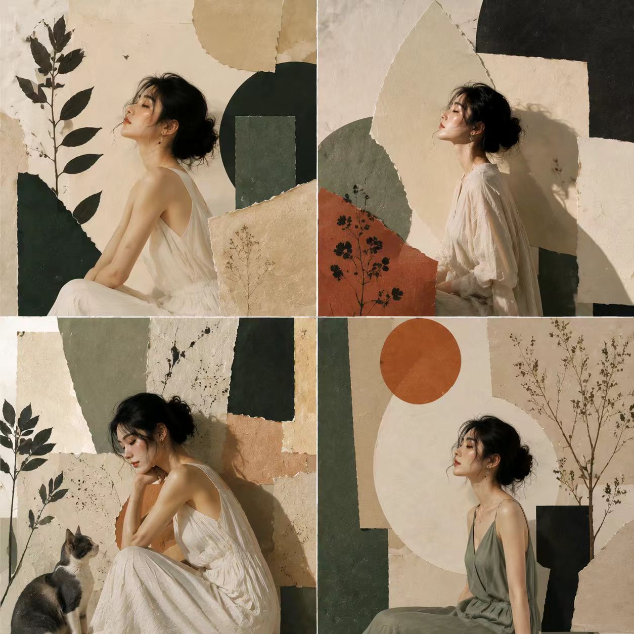 国际艺术馆现代纸艺拼贴海报风 / International Art Museum Modern Paper Collage Poster Style,海报与插画,海报、插画、排版,案例输出图 1