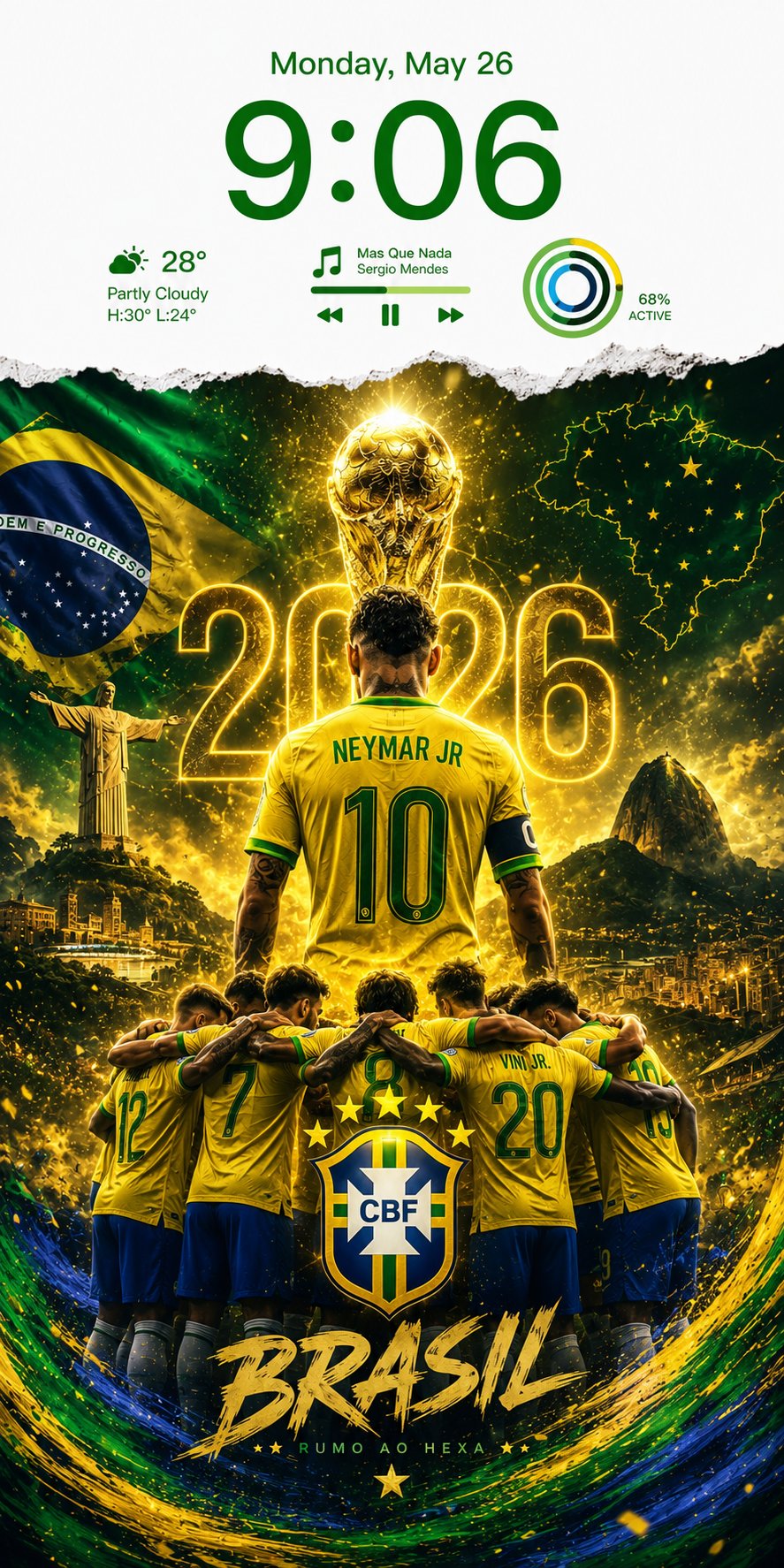 2026世界杯葡萄牙传奇7号手机壁纸 / Portugal 2026 World Cup Legend Captain Smartphone Wallpaper，UI 与社交媒体截图，电影感、海报、UI，案例输出图 2
