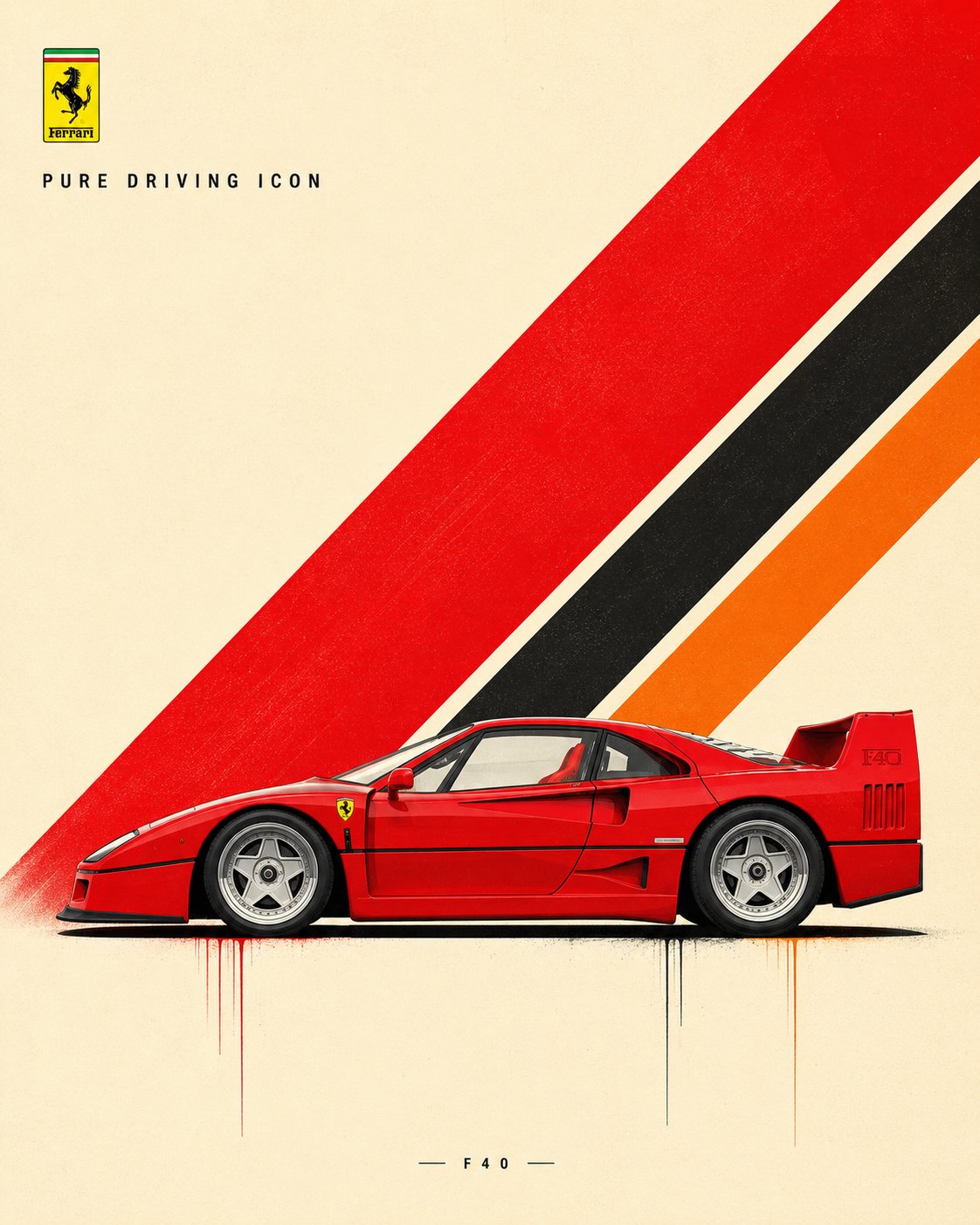 极简瑞士现代主义汽车海报 / Ultra Clean Swiss Modernist Automotive Poster，海报与插画，海报、插画、极简，案例输出图 1