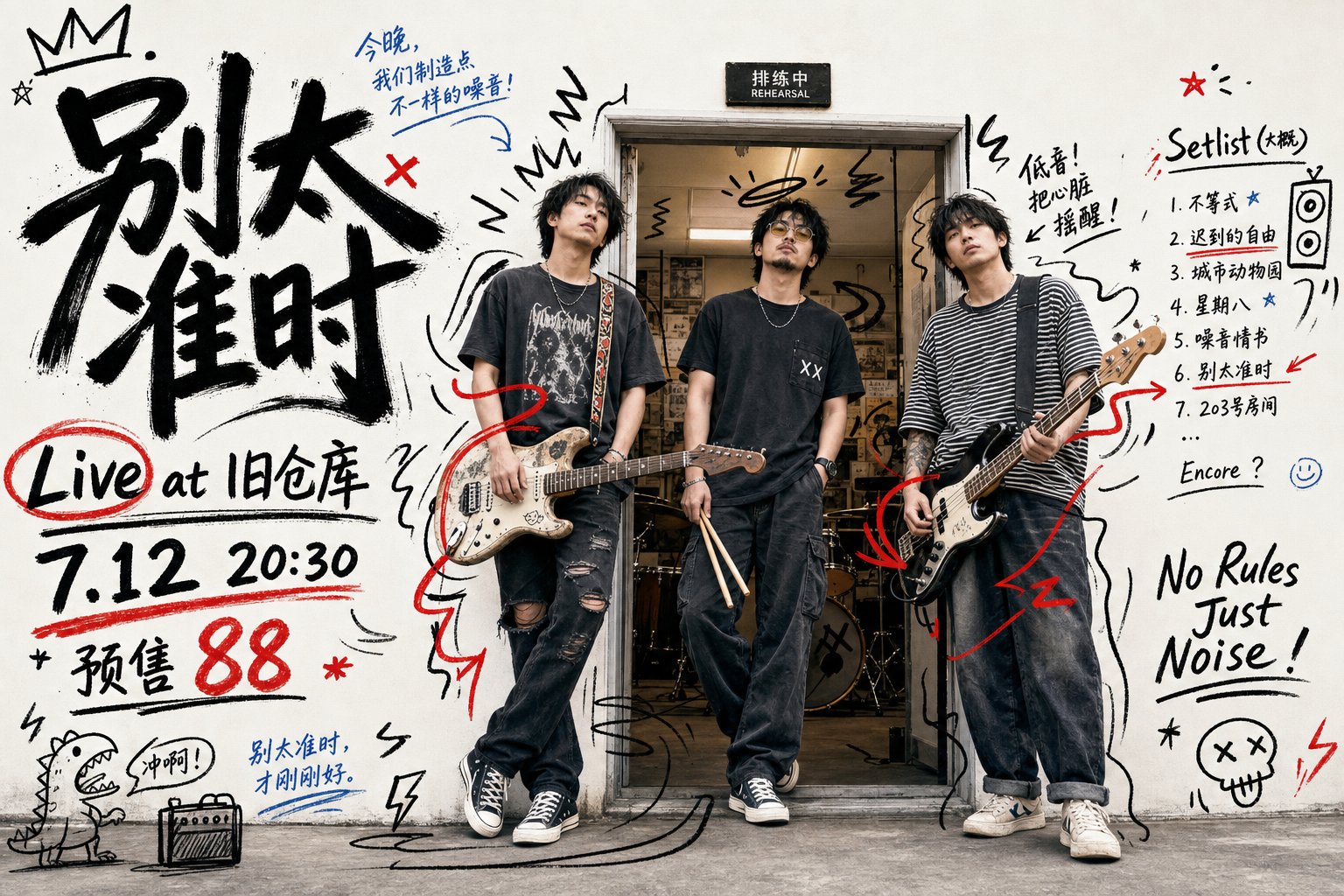 街头涂鸦写实人物视觉男士理发店立牌 / Street Graffiti Realistic Character Barber Shop Standee，角色设计，插画、角色、竖版，案例输出图 2