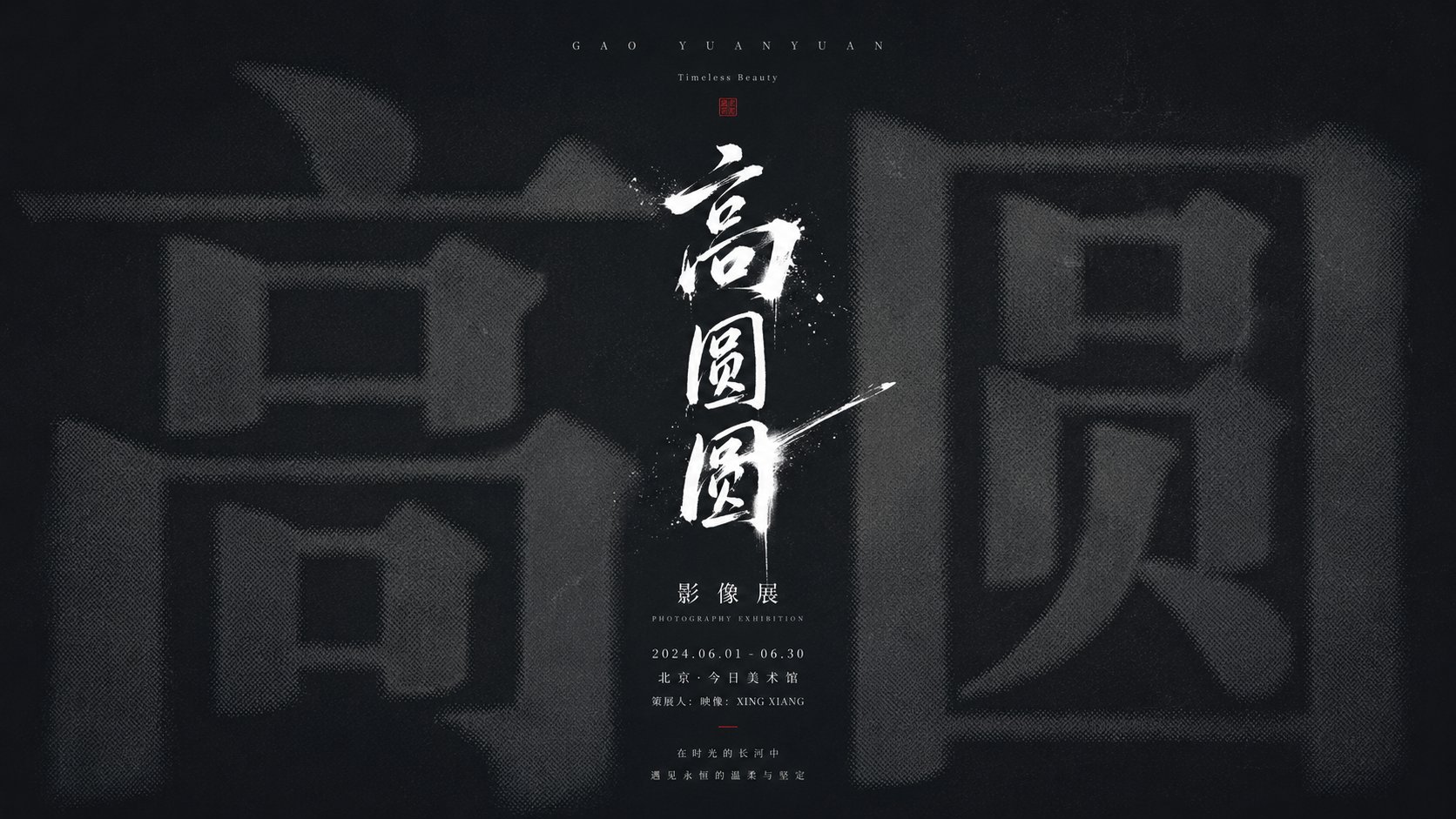 柳岩冷峻肃穆展览感信息视觉海报 / Liu Yan Cold Solemn Exhibition Style Visual Poster,海报与插画,海报、插画、品牌,案例输出图 1