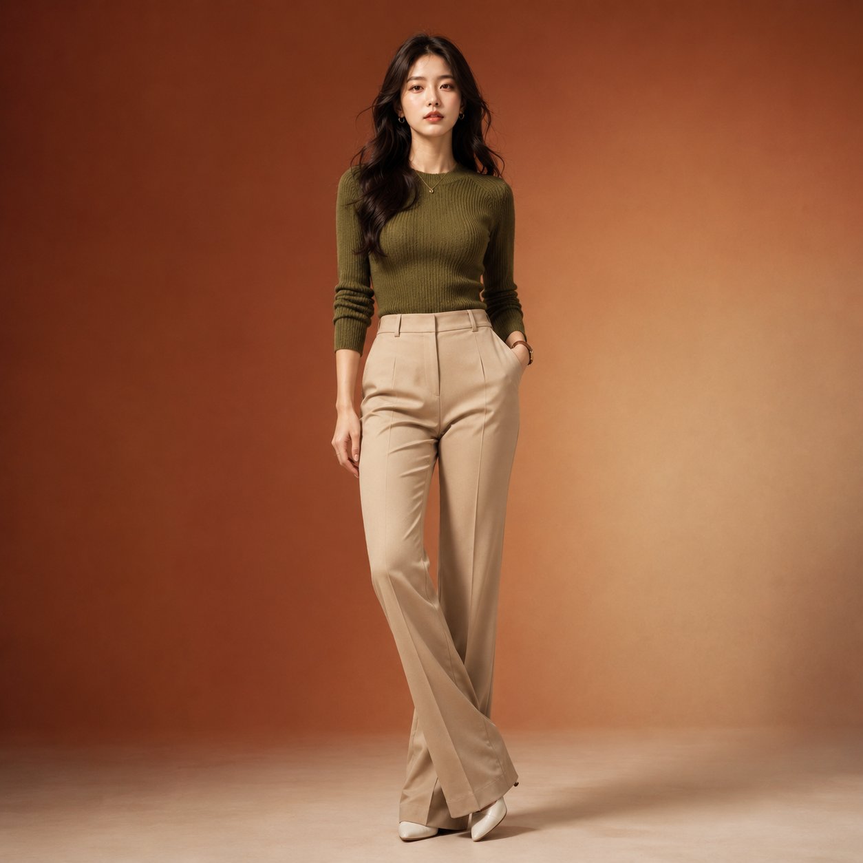 韩国名媛专业时尚大片全身照 / Korean Fashion Editorial Full Body Portrait,人像与摄影,人像、时尚、品牌,案例输出图 1