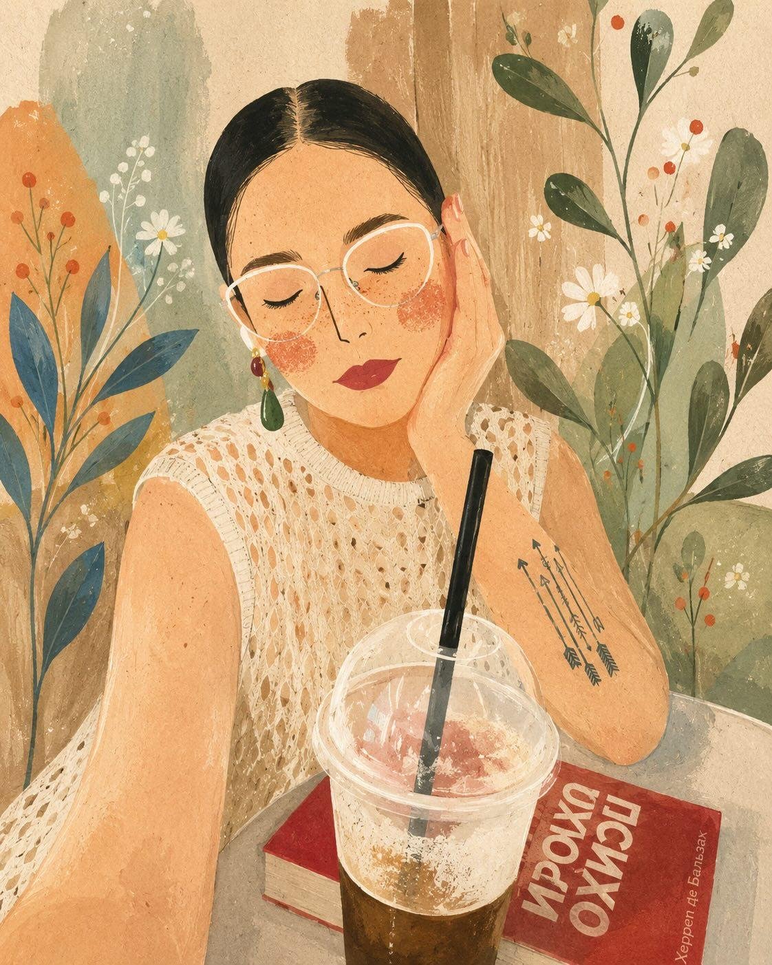 现代水粉民俗风格手绘纹理插画 / Modern Gouache Folk Art Illustration Style,角色设计,插画、角色、极简,案例输出图 1