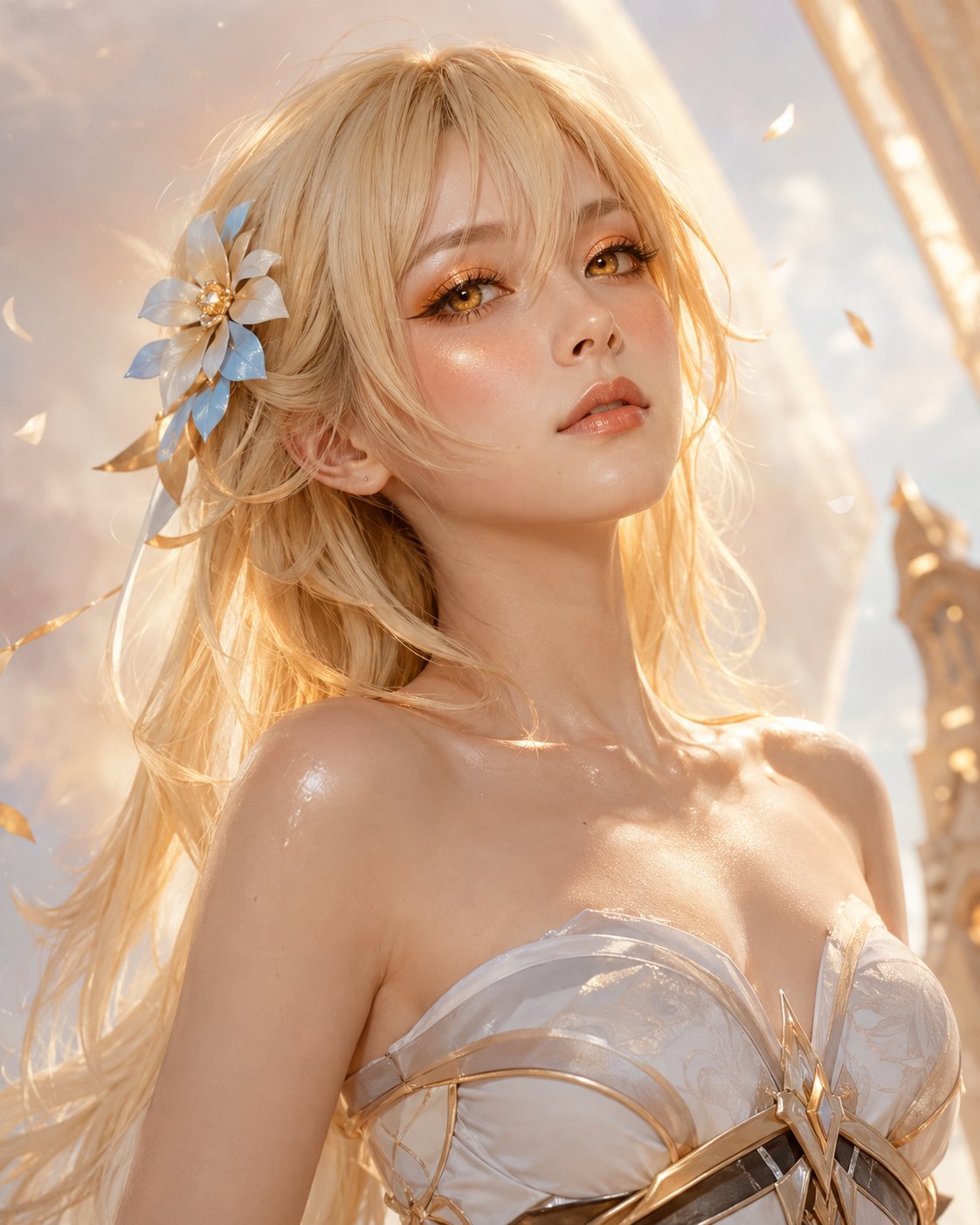 写实奢华美妆质感人像摄影 / Photorealistic Luxury Beauty Portrait Prompt,角色设计,人像、电影感、时尚,案例输出图 1