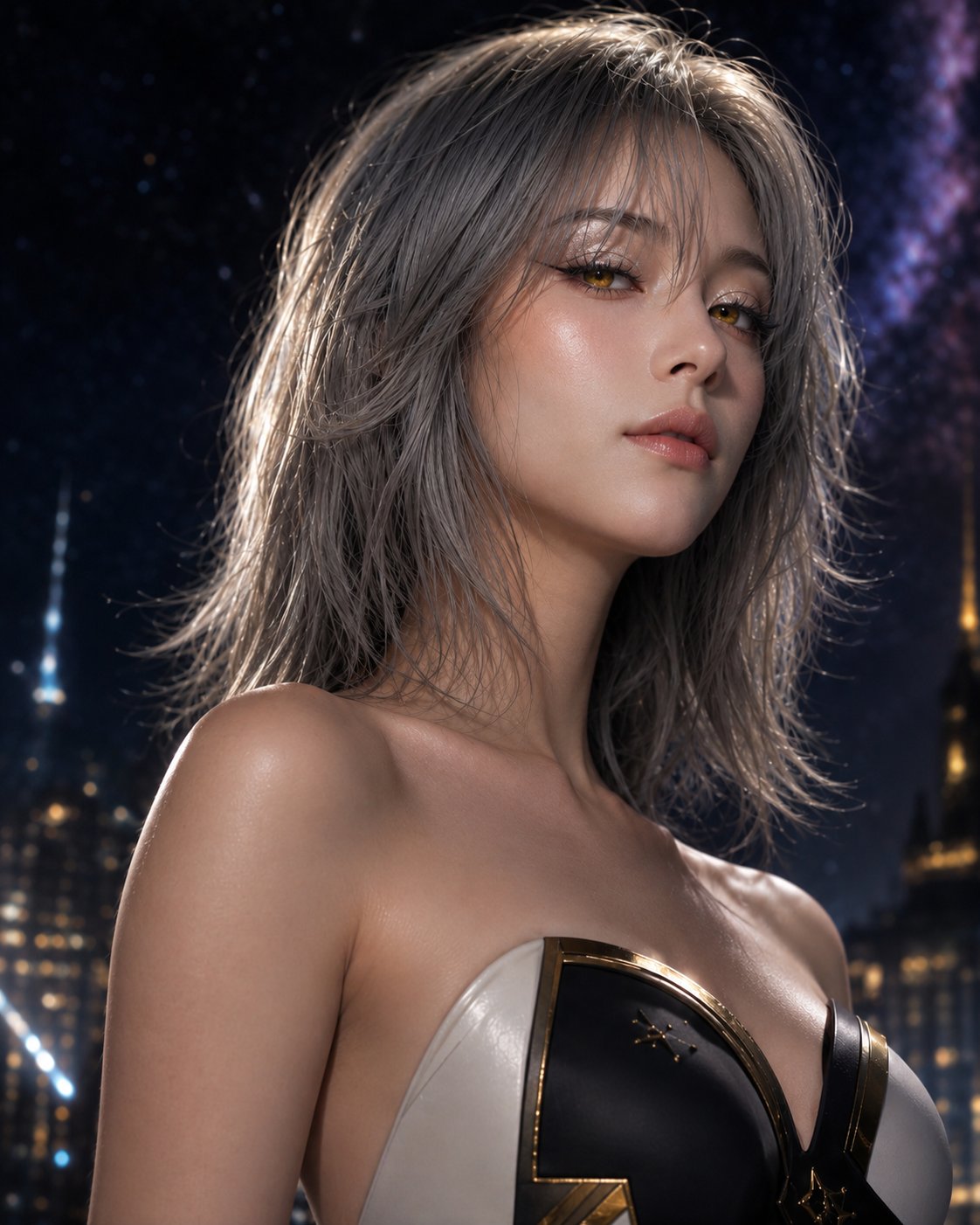 写实奢华美妆质感人像摄影 / Photorealistic Luxury Beauty Portrait Prompt，角色设计，人像、电影感、时尚，案例输出图 2