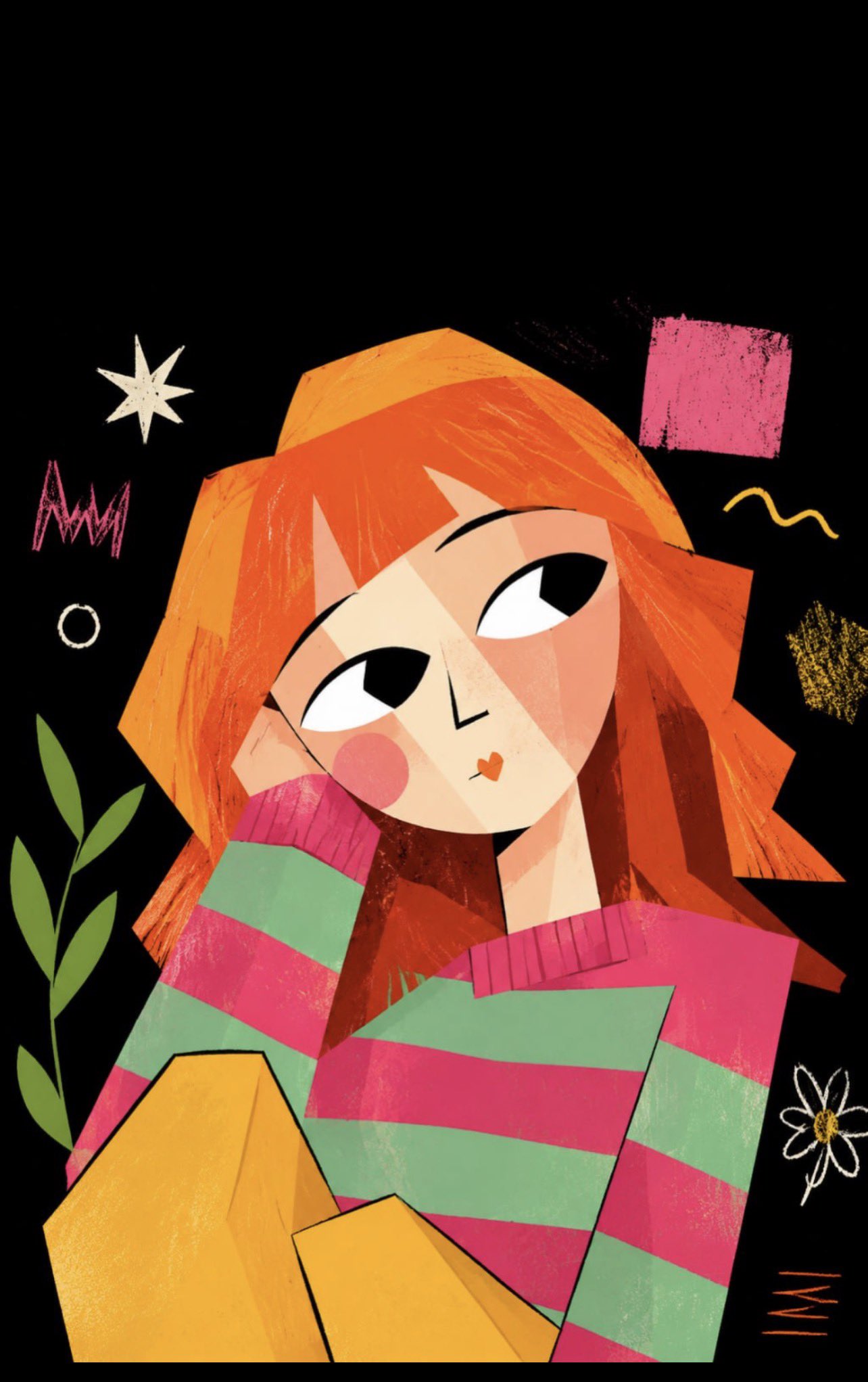毕加索风格可爱极简主义立体派肖像 / Cute Neo Expressionist Cubist Minimal Portrait，人像与摄影，人像、时尚、海报，案例输出图 1