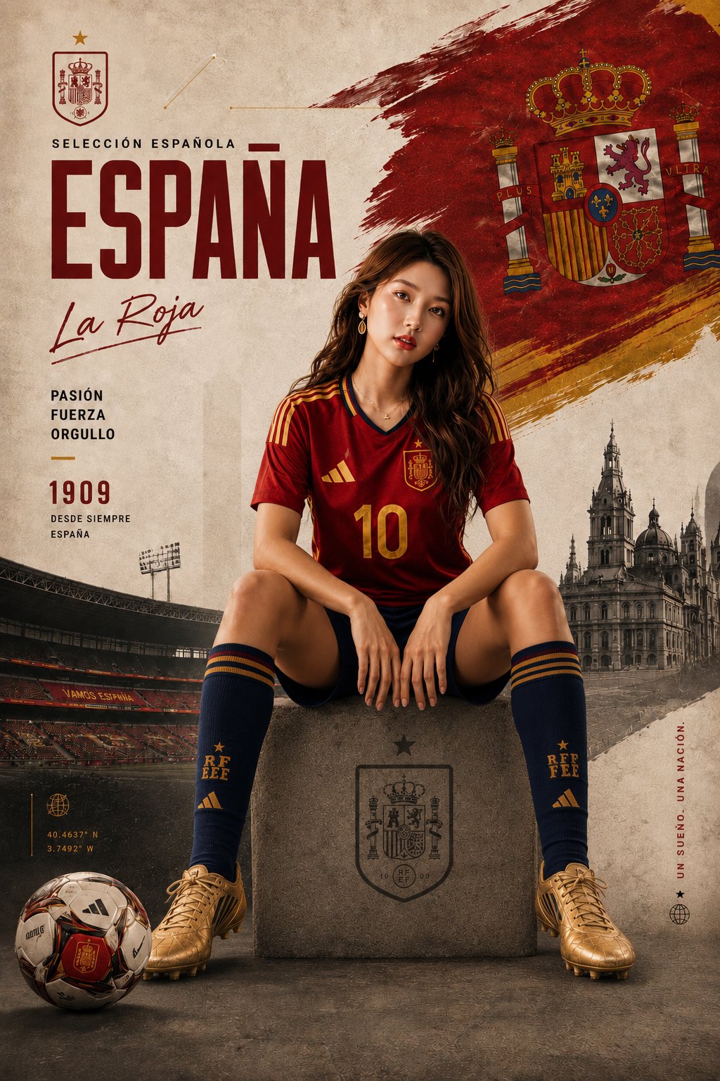 电影级西班牙球星运动海报 / Ultra Cinematic Spanish Football Advertising Poster，人像与摄影，人像、电影感、海报，案例输出图 2