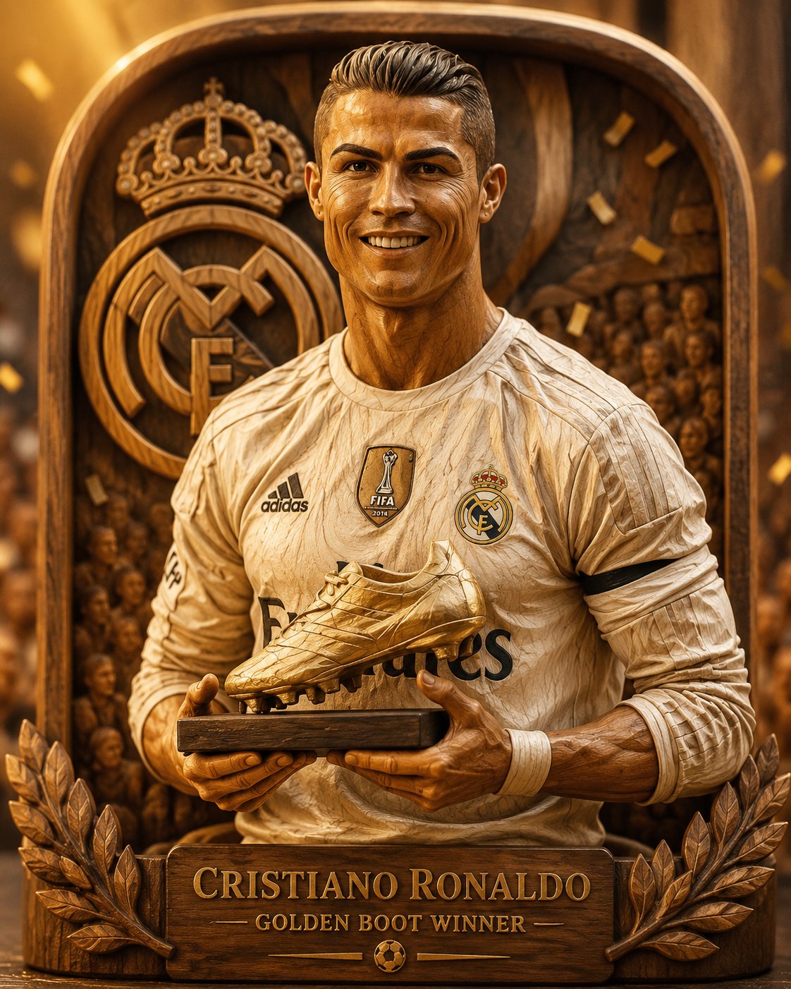 运动员手工木雕大师海报 / Athlete Handcrafted Wooden Masterpiece Poster，人像与摄影，人像、电影感、海报，案例输出图 2
