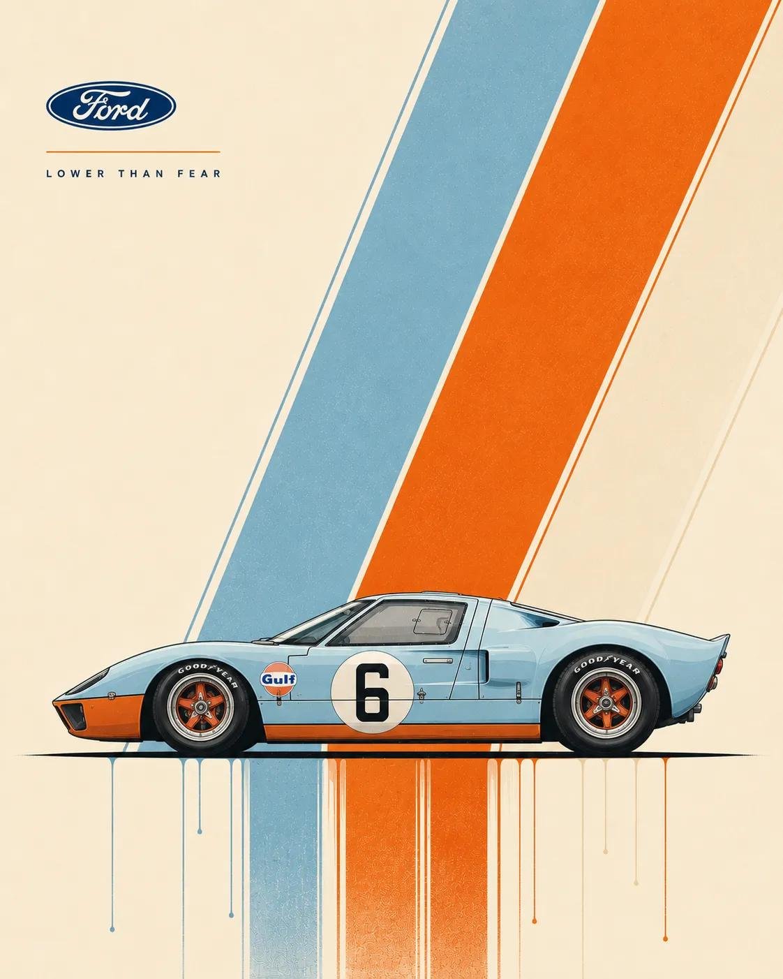 瑞士现代主义风格极简汽车插画海报 / Swiss Modernist Automotive Poster Design,海报与插画,海报、插画、极简,案例输出图 1