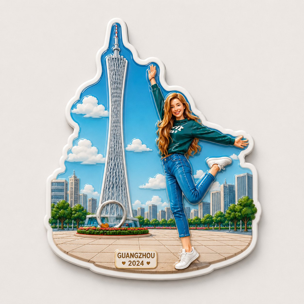 旅行照片转文创纪念冰箱贴设计 / Travel Photo To Souvenir Fridge Magnet Design，角色设计，插画、角色、城市视觉，案例输出图 2