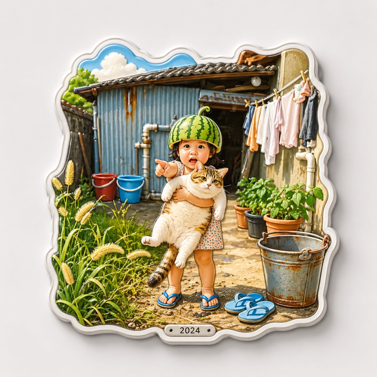 旅行照片转文创纪念冰箱贴设计 / Travel Photo To Souvenir Fridge Magnet Design,角色设计,插画、角色、城市视觉,案例输出图 1