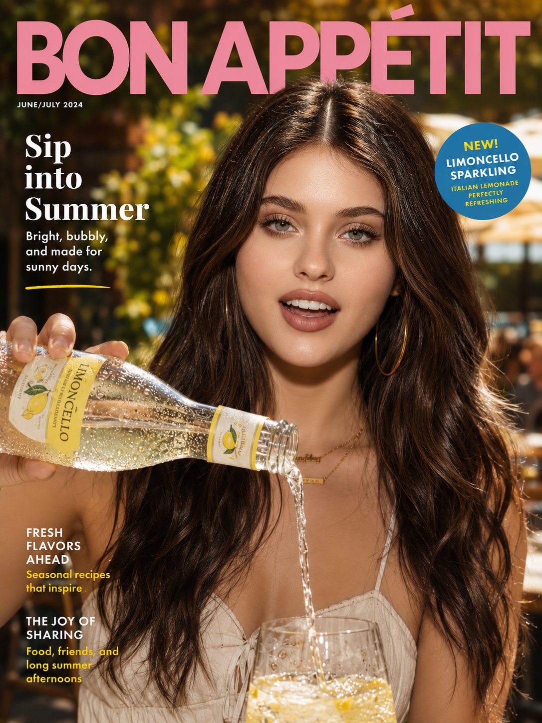 韩国女性清爽夏日饮品杂志封面大片 / Korean Woman Vibrant Beverage Magazine Cover,人像与摄影,人像、产品图、人像与摄影,案例输出图 1