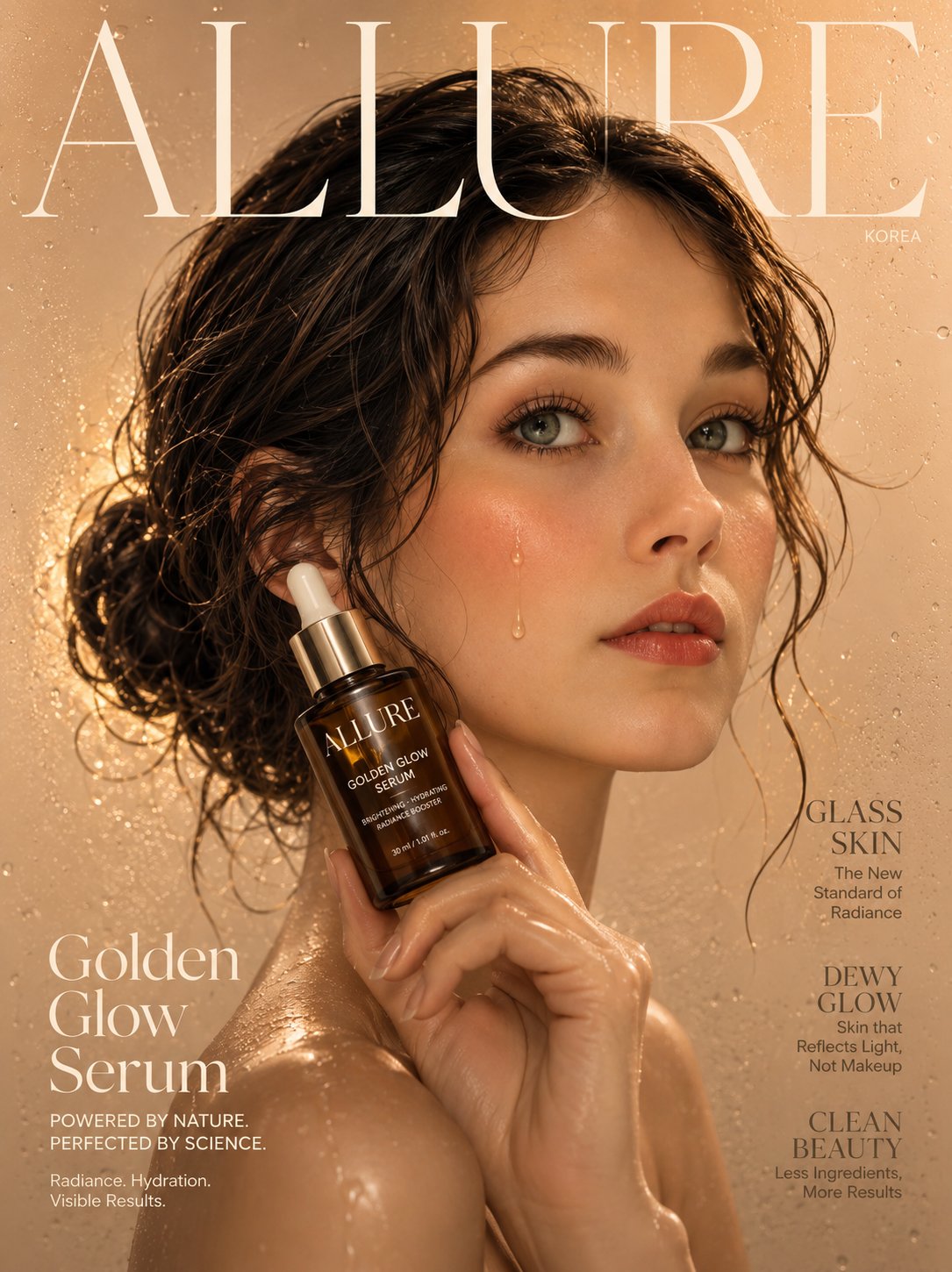 韩国女性清爽夏日饮品杂志封面大片 / Korean Woman Vibrant Beverage Magazine Cover，人像与摄影，人像、产品图、人像与摄影，案例输出图 2