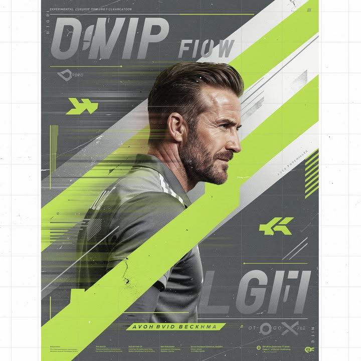 大卫贝克汉姆实验性侧颜运动海报 / David Beckham Experimental Motion Poster，模型对比与社区，人像、时尚、海报，案例输出图 1