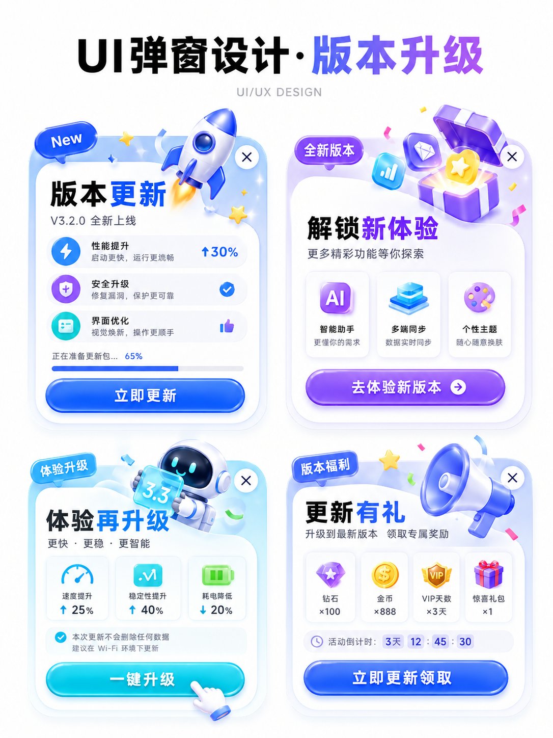 APP运营弹窗设计提案展示图 / App Operational Popup Design Proposal Showcase，UI 与社交媒体截图，海报、UI、截图，案例输出图 2