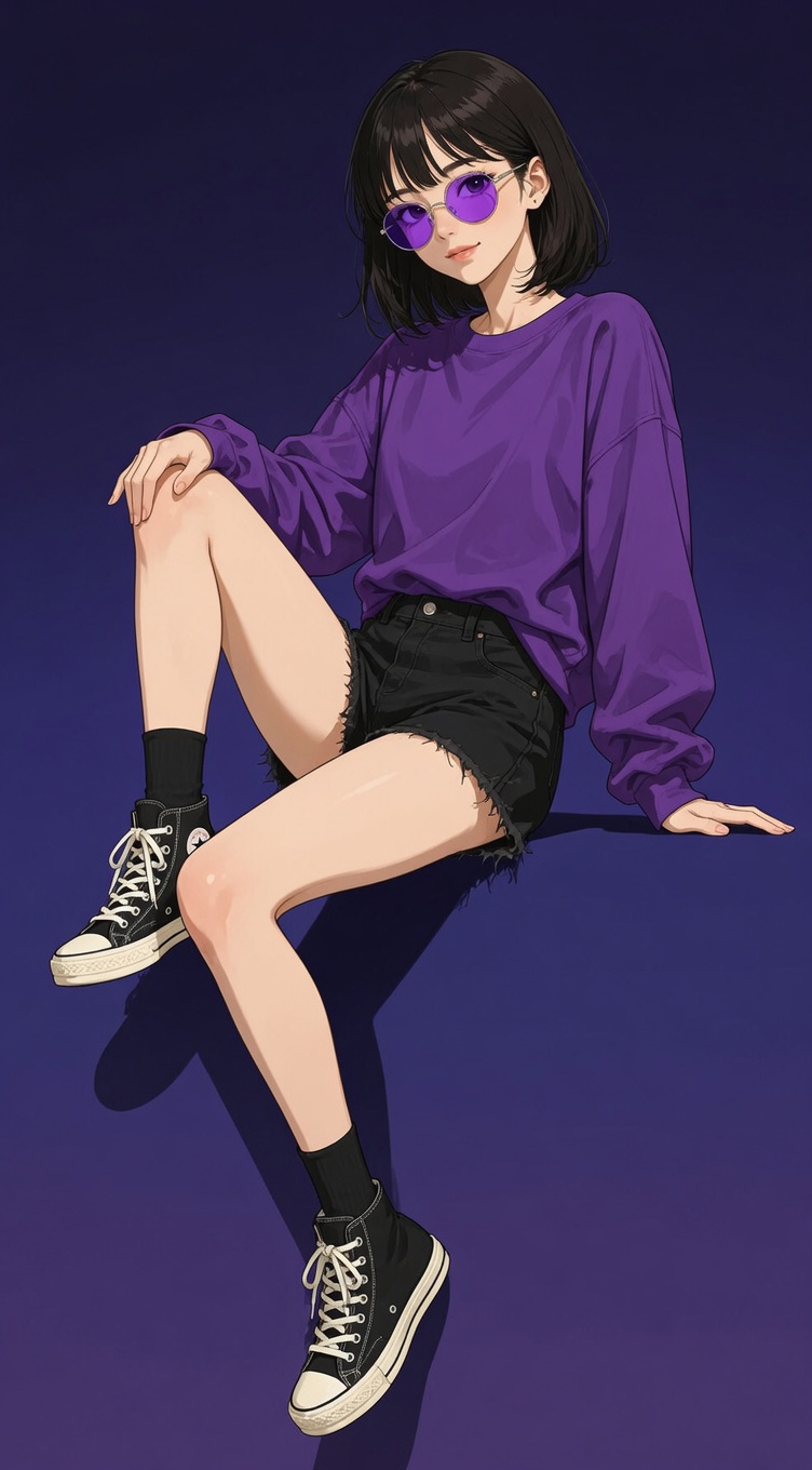 动漫风时尚黄色调插画 / Anime Style Fashion Yellow Illustration，角色设计，时尚、插画、角色，案例输出图 2