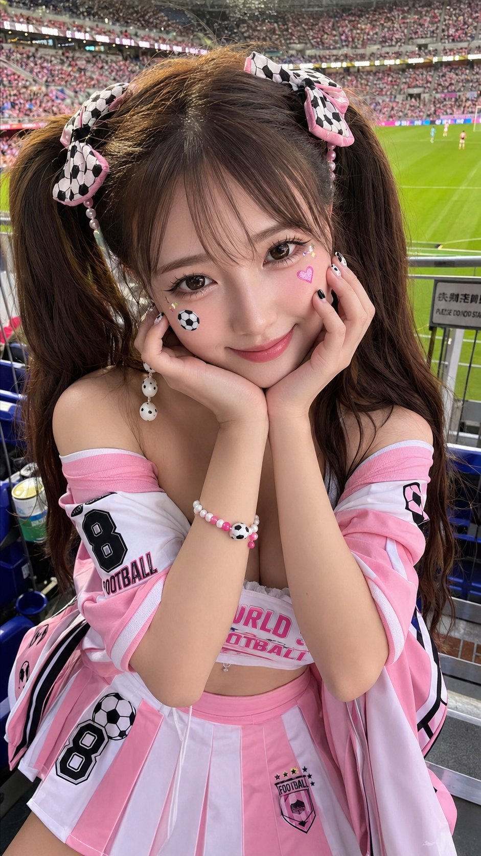 甜美性感世界杯足球宝贝高清摄影人像 / Sweet Sexy World Cup Soccer Babe Portrait,角色设计,人像、角色、竖版,案例输出图 1