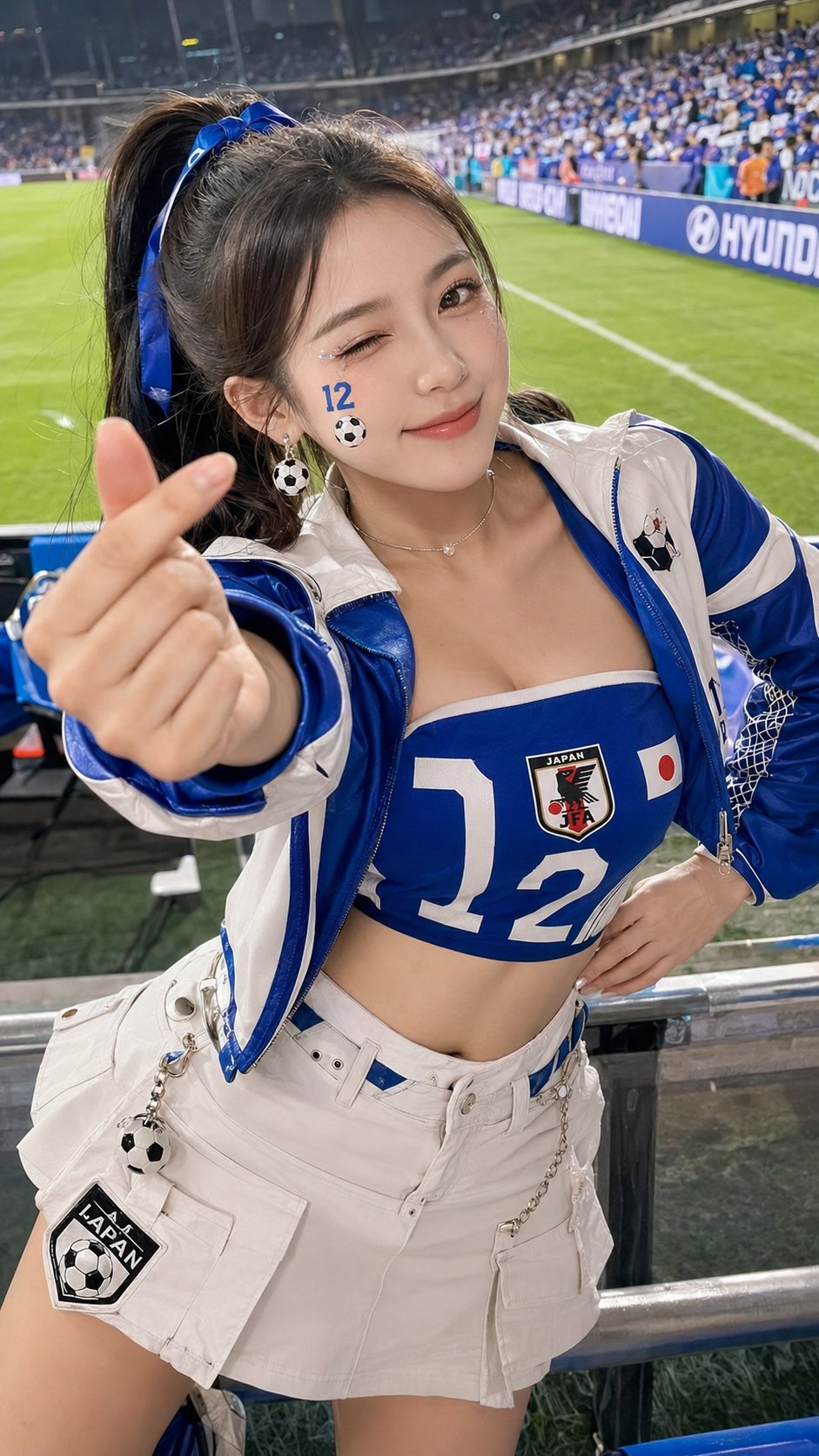 真实摄影世界杯足球宝贝甜辣写真 / Realistic World Cup Soccer Babe Portrait,人像与摄影,人像、产品图、竖版,案例输出图 1