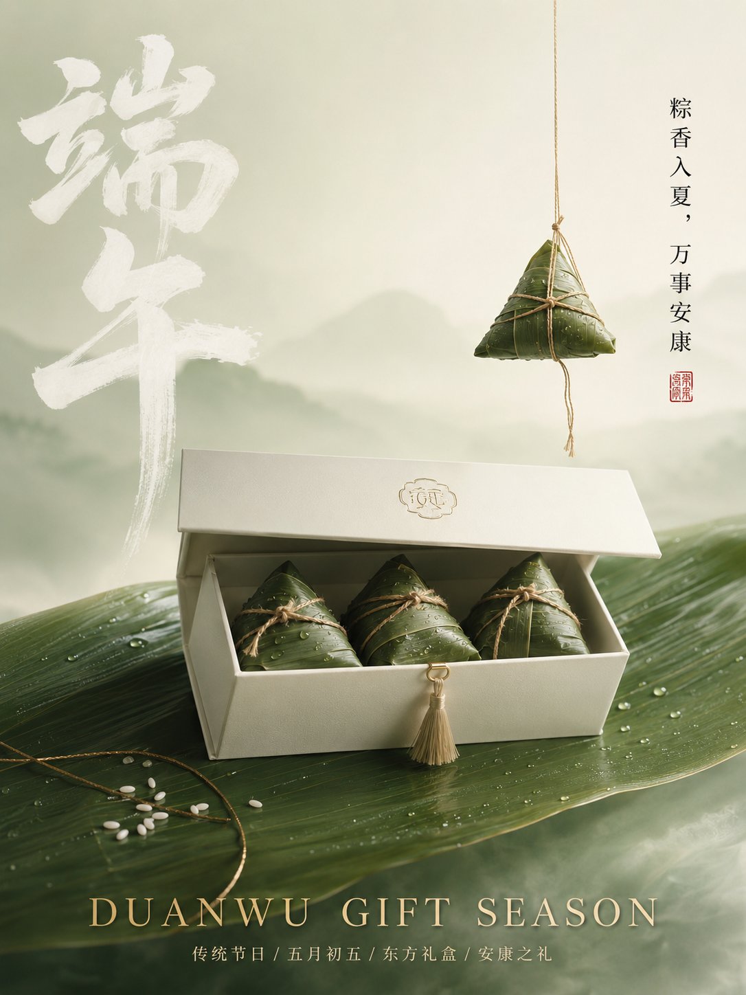 东方极简超现实高端节日品牌海报 / Oriental Minimalist Surreal Brand Festival Poster，角色设计，电影感、海报、角色，案例输出图 2