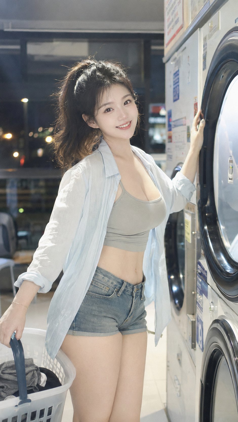 都市自助洗衣房柔光CCD元气写真 / Urban Laundry Ccd Soft Light Portrait,人像与摄影,人像、竖版、人像与摄影,案例输出图 1