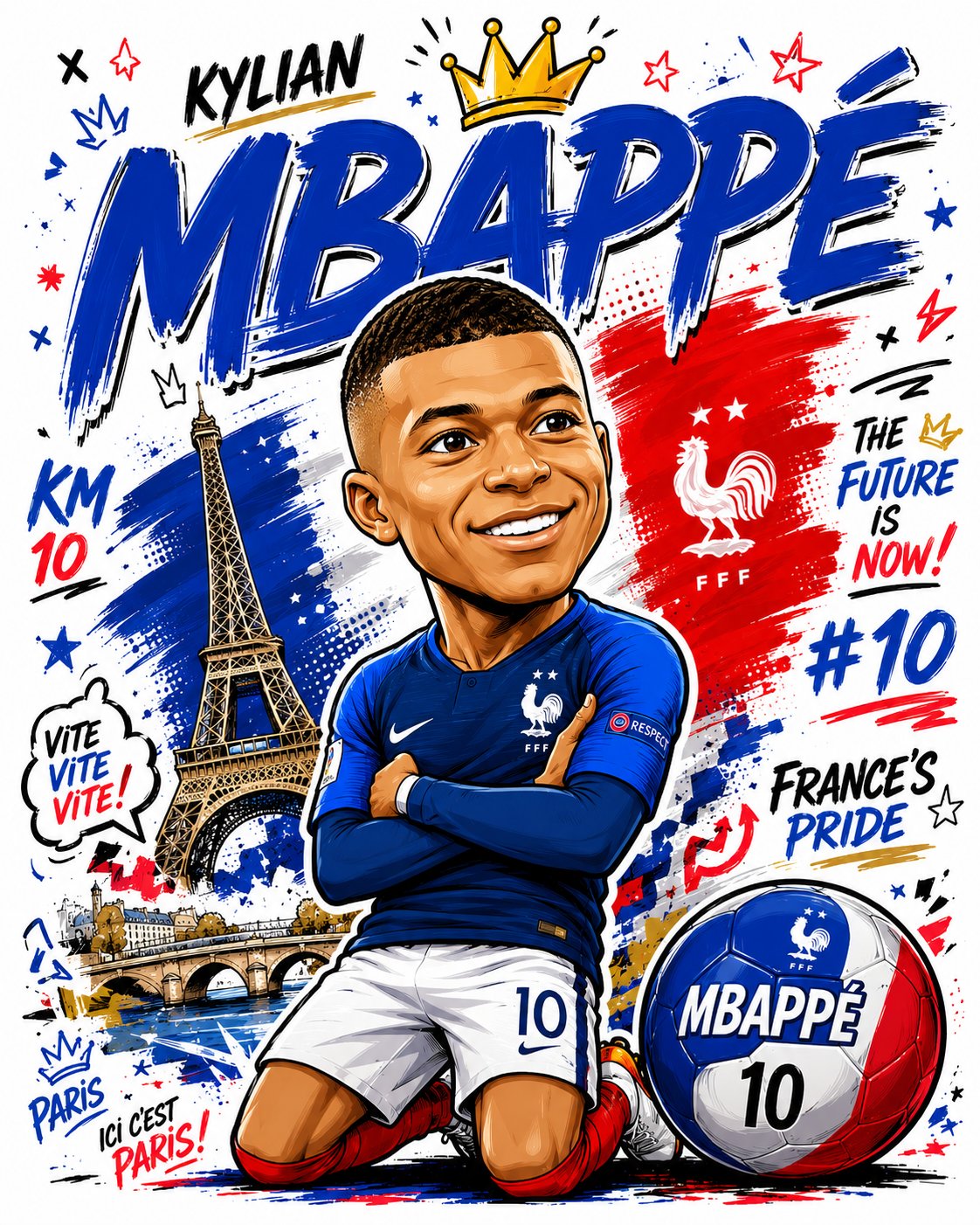 活力高级球员Q版卡通漫画海报 / Vibrant Premium Football Player Chibi Poster，角色设计，海报、插画、角色，案例输出图 2