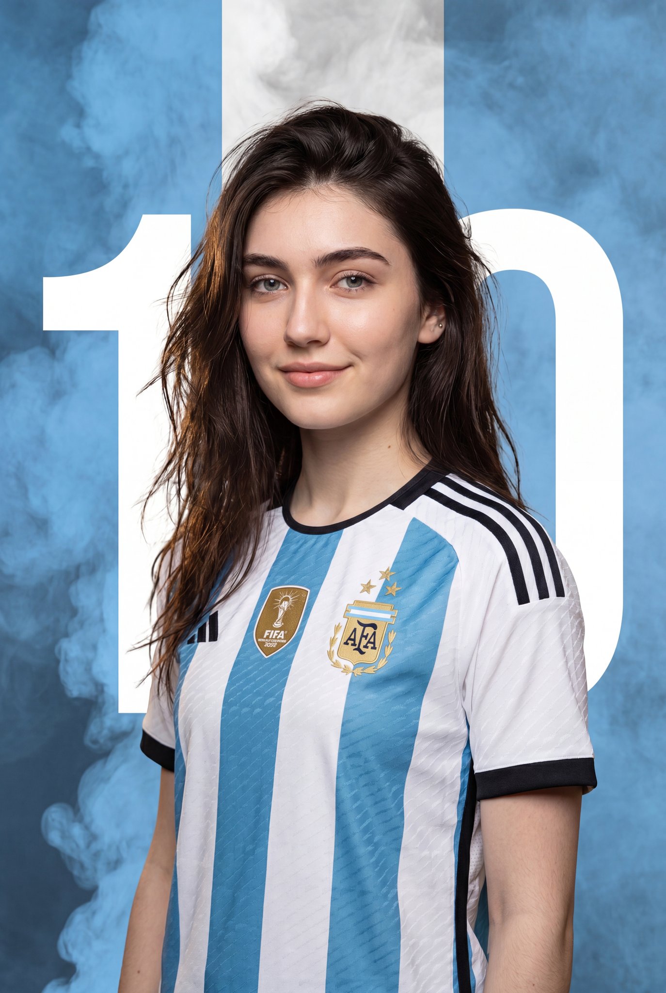 阿根廷足球员运动宣传海报 / Argentina Soccer Sports Promotional Poster,人像与摄影,人像、海报、品牌,案例输出图 1