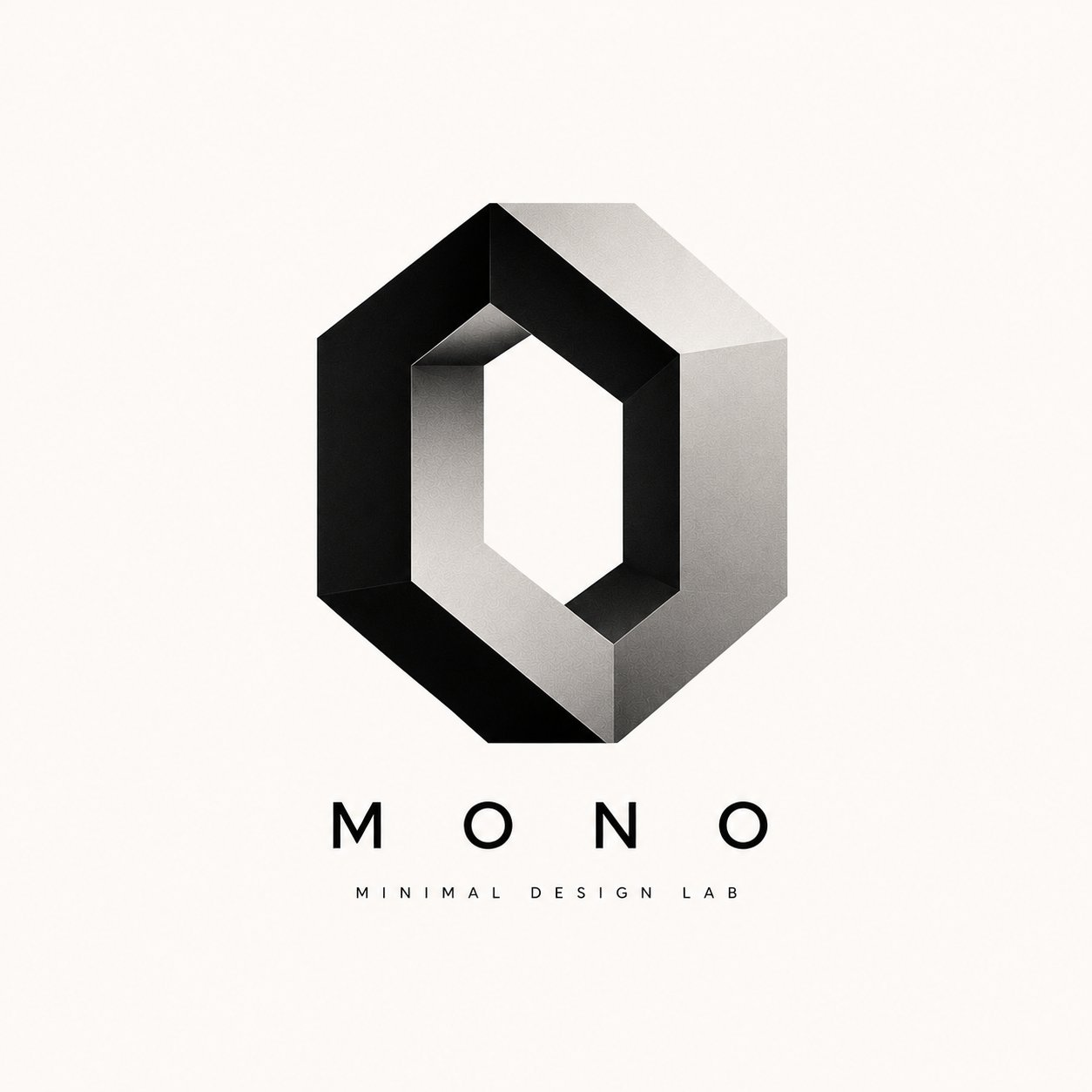 极简高端字母光学错觉标志设计 / Minimalist High End Letter Optical Illusion Logo，UI 与社交媒体截图，海报、UI、截图，案例输出图 2