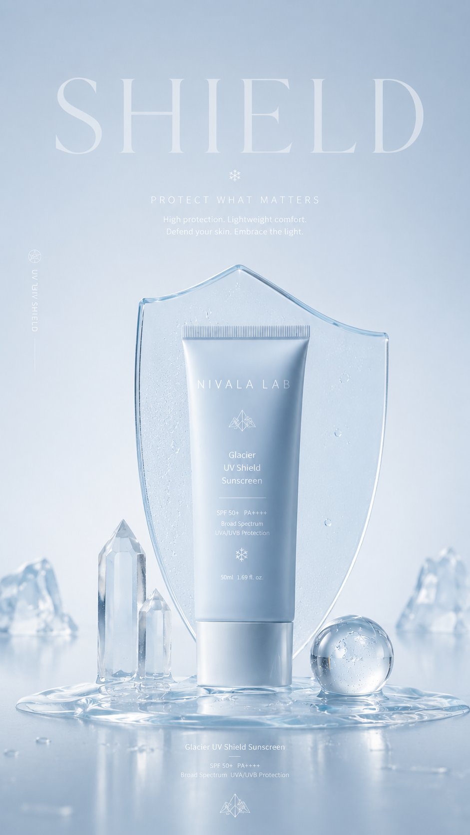 高级个护产品静物广告海报生成 / High End Personal Care Product Ad Poster，人像与摄影，35mm、人像、海报，案例输出图 2