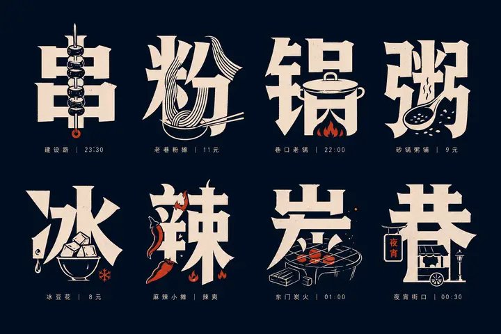 雨天通勤提示矩阵字形图标设计 / Rainy Day Commute Glyph Icon System,角色设计,插画、角色、城市视觉,案例输出图 1