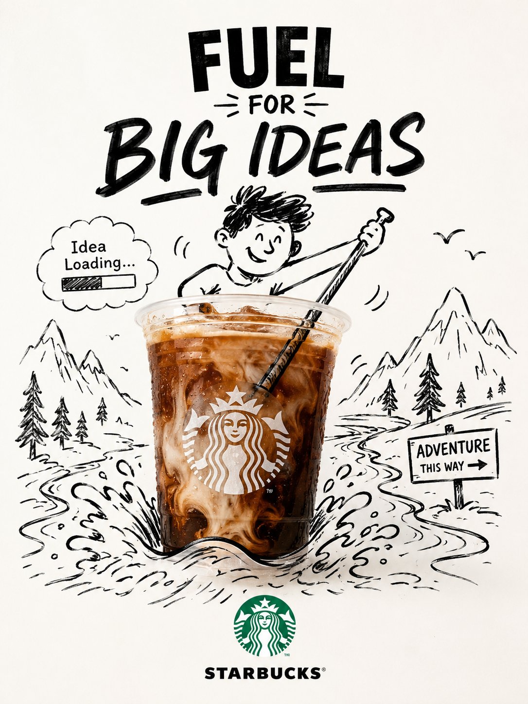 创新混合媒体品牌营销海报 / Innovative Mixed Media Brand Campaign Poster,角色设计,海报、插画、角色,案例输出图 1