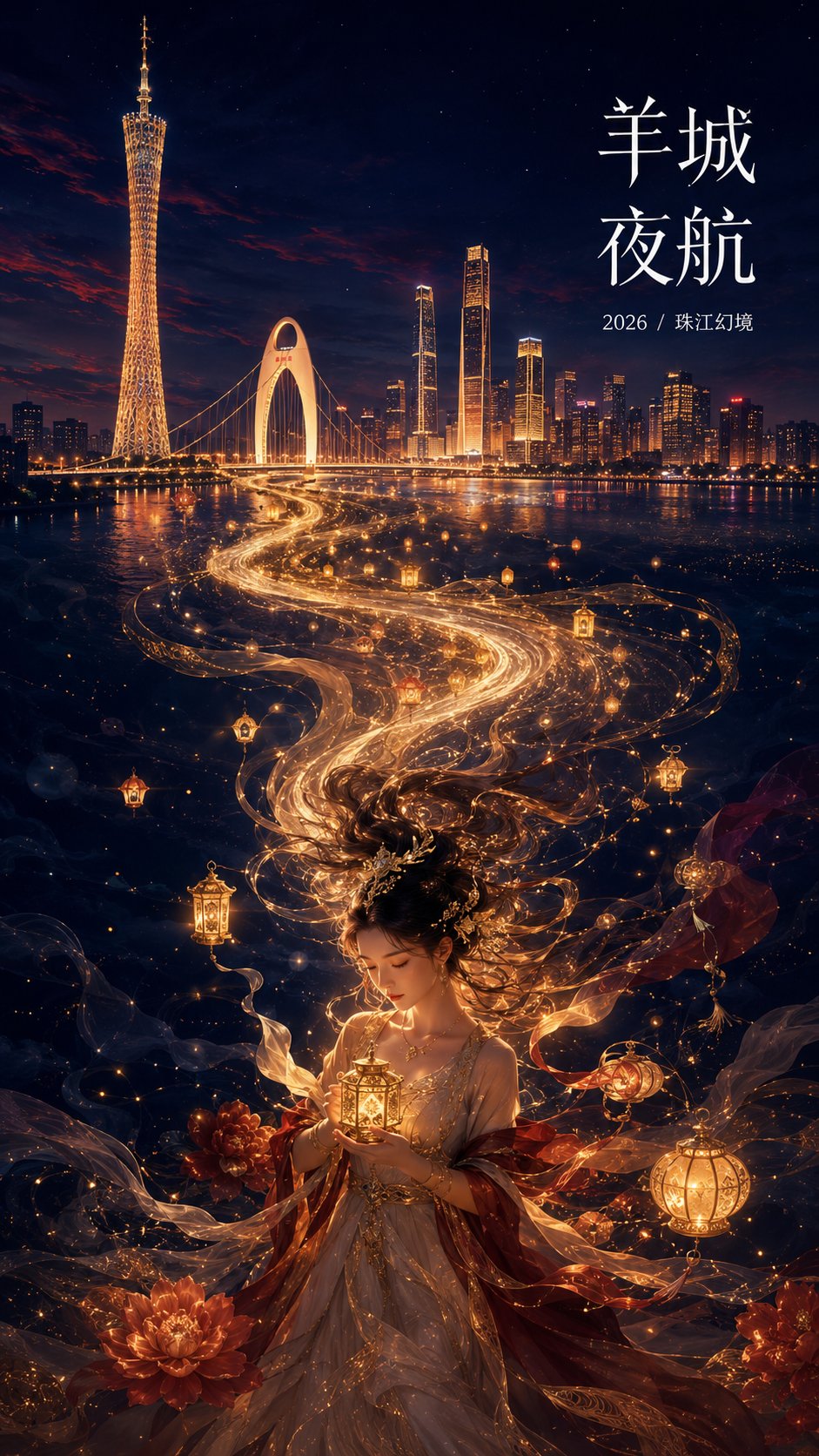 魔幻现实主义城市幻想海报 / Urban Fantasy City Poster Magic Realism，角色设计，人像、电影感、海报，案例输出图 2