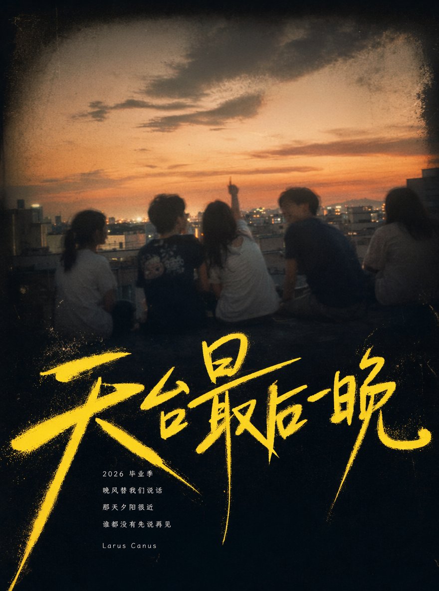 毕业季青春记忆手写海报 / Graduation Season Youth Memory Handwritten Poster,角色设计,35mm、海报、插画,案例输出图 1