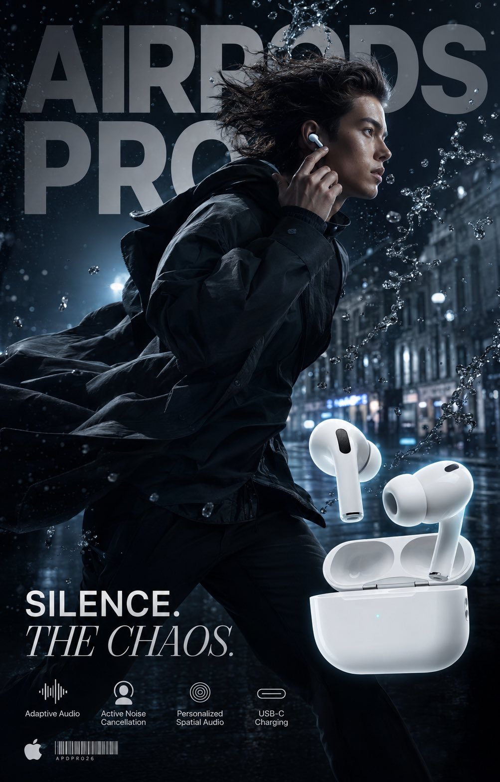 JBL Tour Pro 2026 高端电影级广告海报 / Jbl Tour Pro 2026 Cinematic Ad Poster，UI 与社交媒体截图，人像、电影感、时尚，案例输出图 2