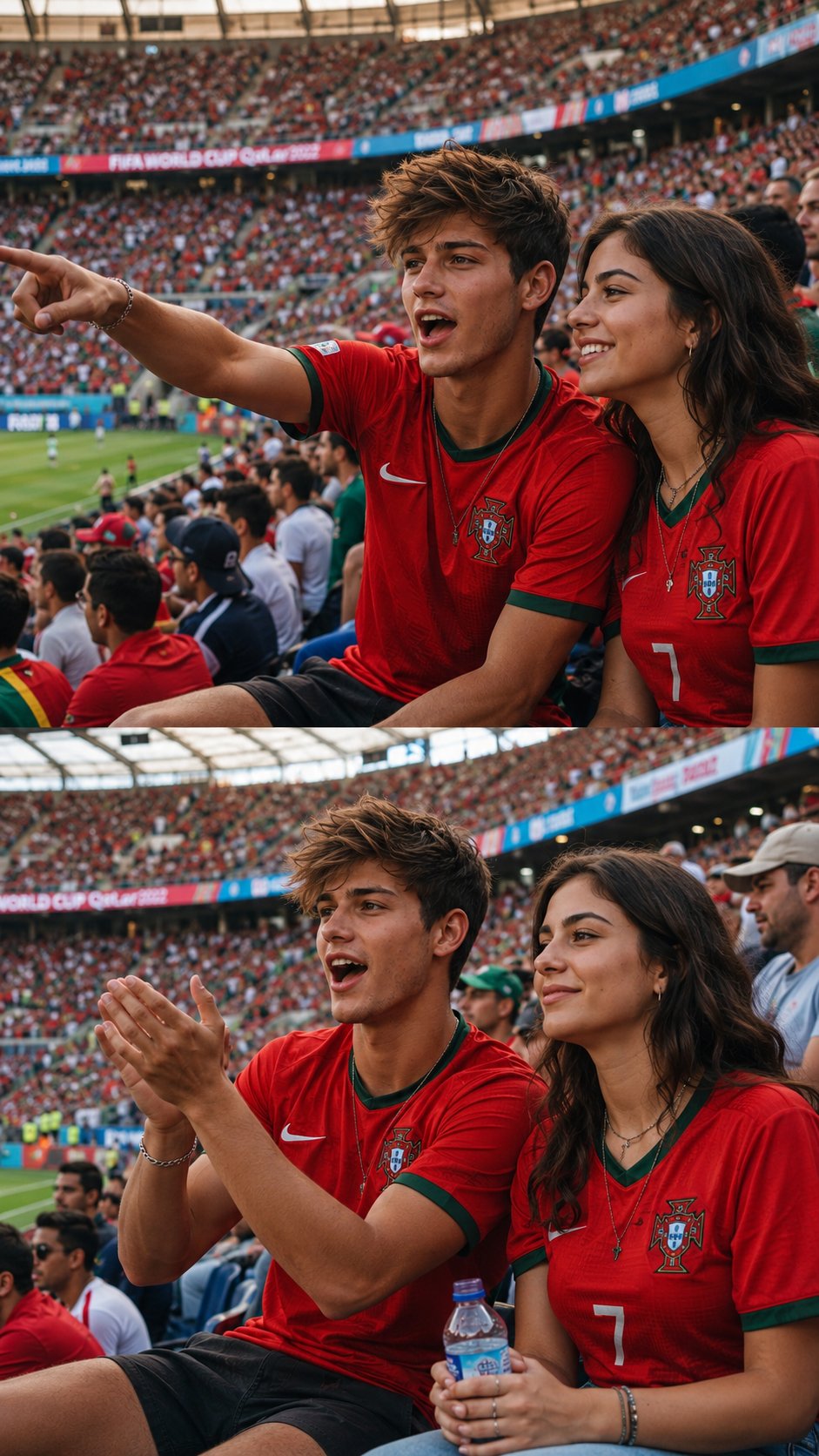 超写实葡萄牙国家队球迷人像摄影 / Ultra Realistic Portugal Fans World Cup Photography，人像与摄影，人像、电影感、时尚，案例输出图 1