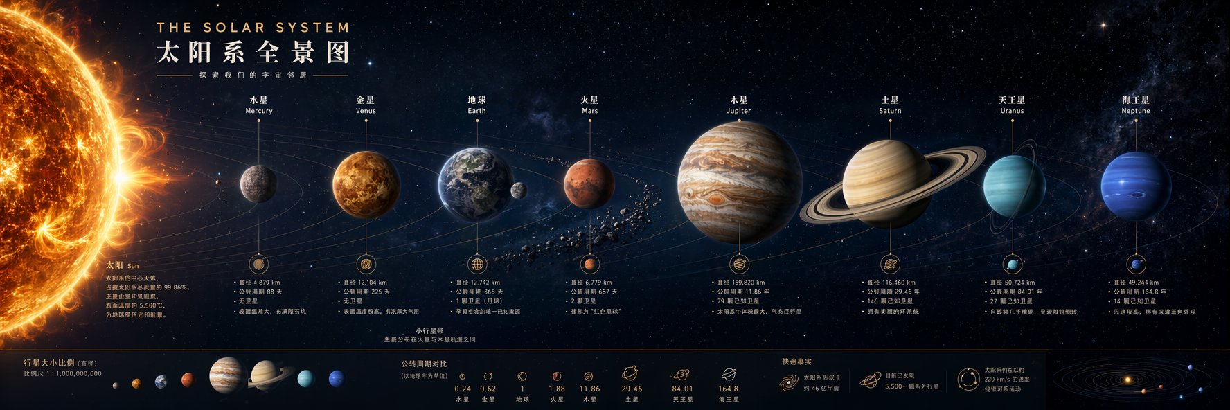 超宽科学科普长卷生成指南 / Ultra Wide Science Popularization Long Scroll Guide,海报与插画,海报、插画、排版,案例输出图 1