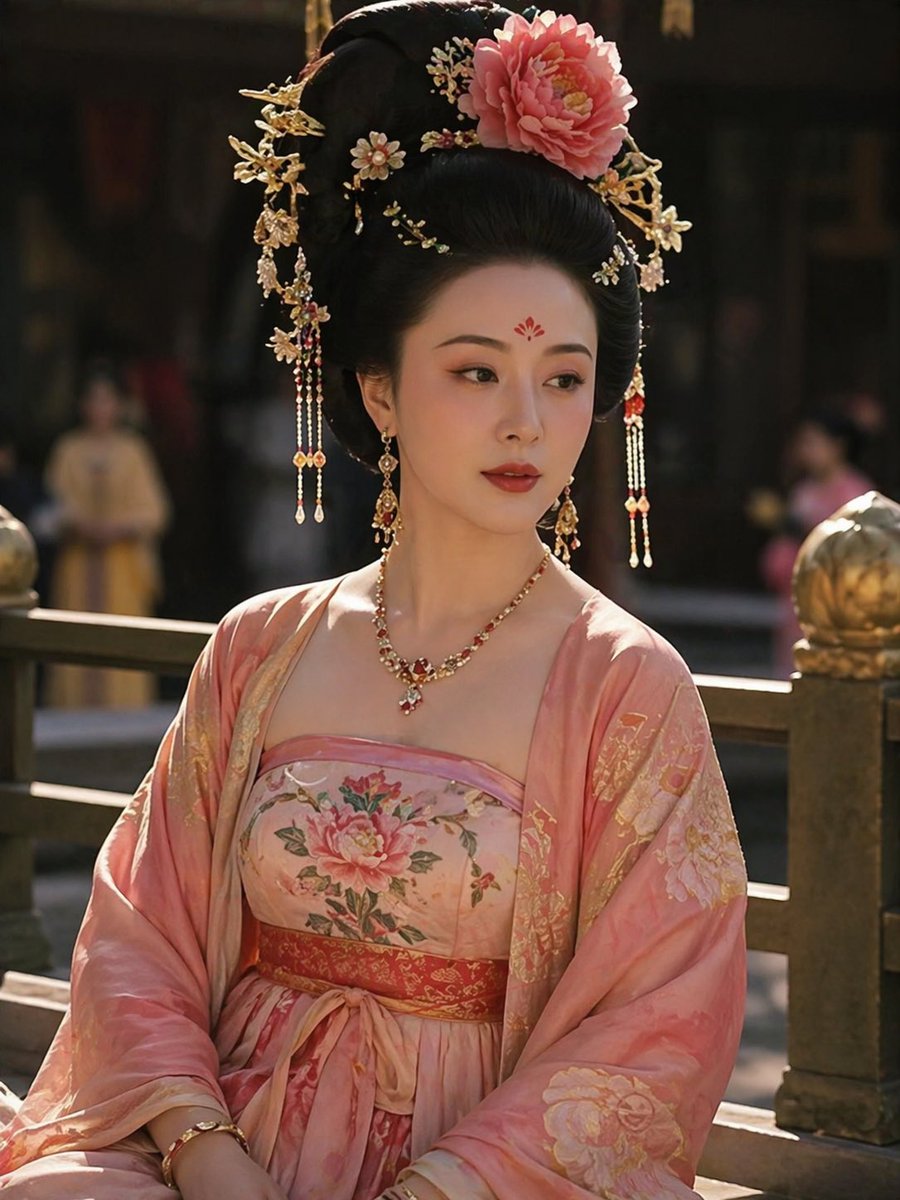 历史感写实杨贵妃肖像 / Historical Yang Guifei Realistic Portrait，模型对比与社区，人像、对比实验、模型对比与社区，案例输出图 1